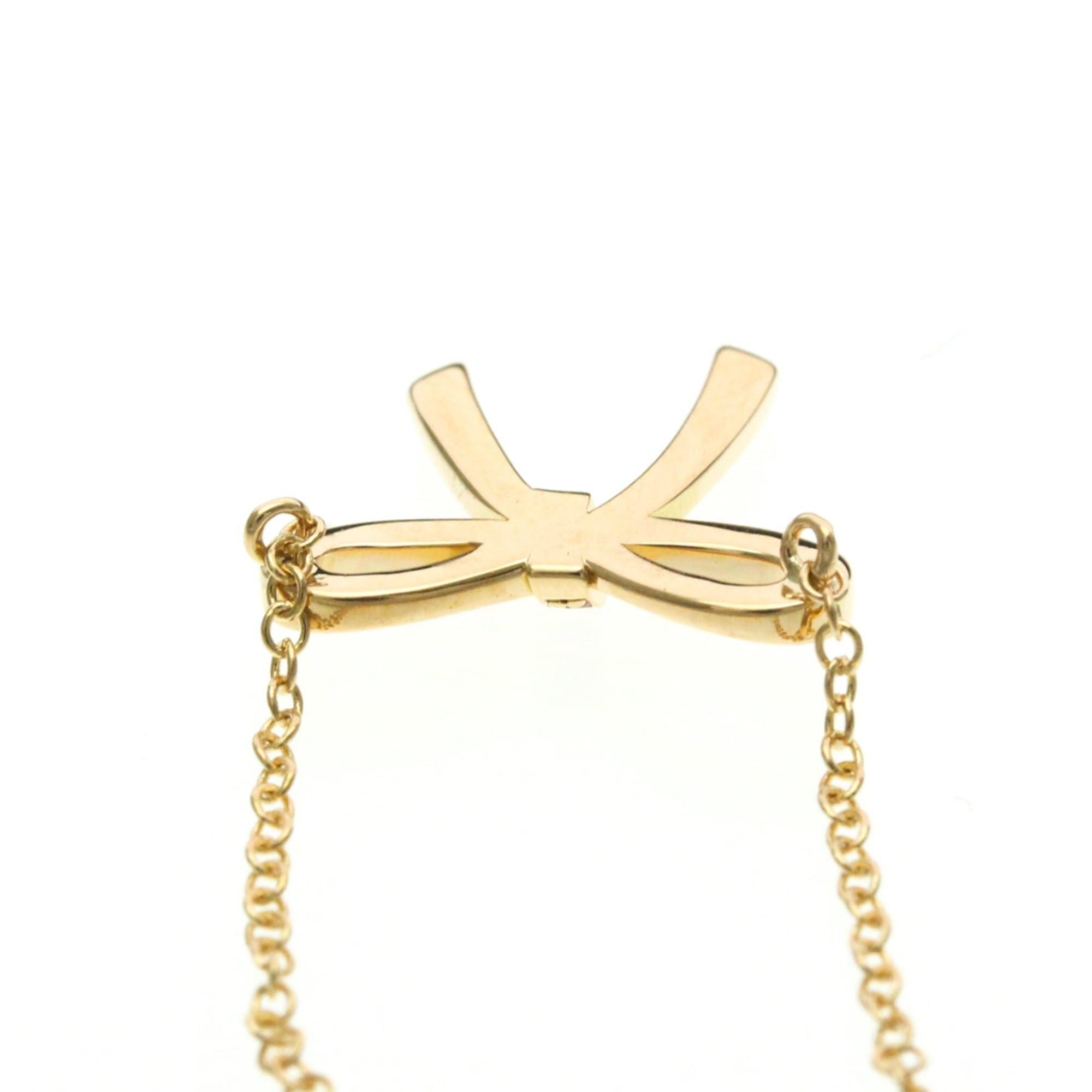 Tiffany & Co. Tiffany Bow Pink Sapphire Necklace Pink Gold (18K) Sapphire Women,Men Fashion Pendant Necklace (Pink Gold) Size ONE SIZE - 8 Thumbnail