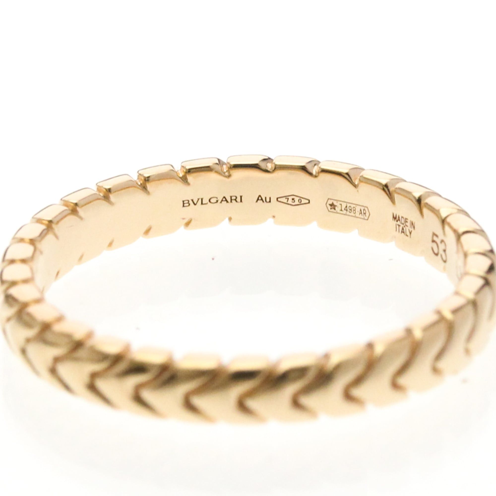 Bvlgari Bvlgari Spiga Ring Pink Gold (18K) Fashion No Stone Band Ring Pink Gold Size ONE SIZE - 5 Thumbnail