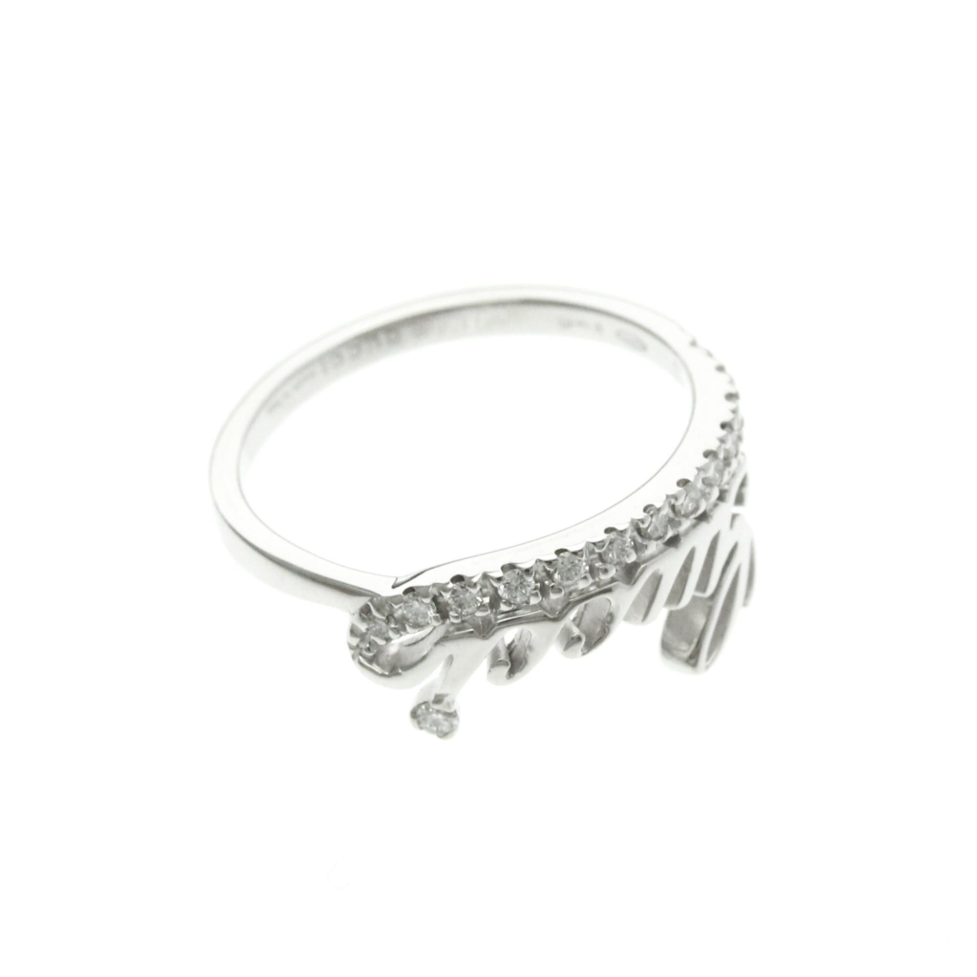 Gucci Gucci Logo Signature Diamond Ring White Gold (18K) Fashion Diamond Band Ring Silver Size ONE SIZE - 9 Thumbnail