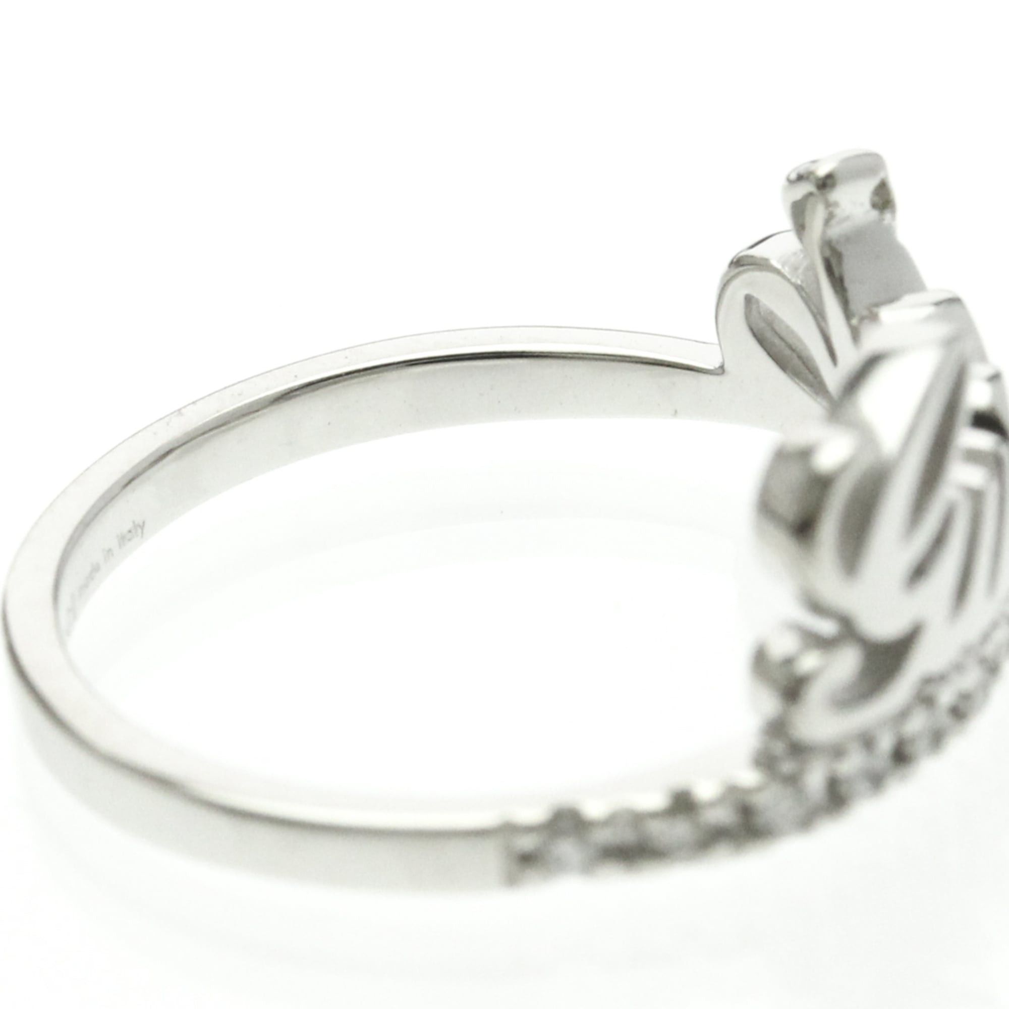 Gucci Gucci Logo Signature Diamond Ring White Gold (18K) Fashion Diamond Band Ring Silver Size ONE SIZE - 8 Thumbnail