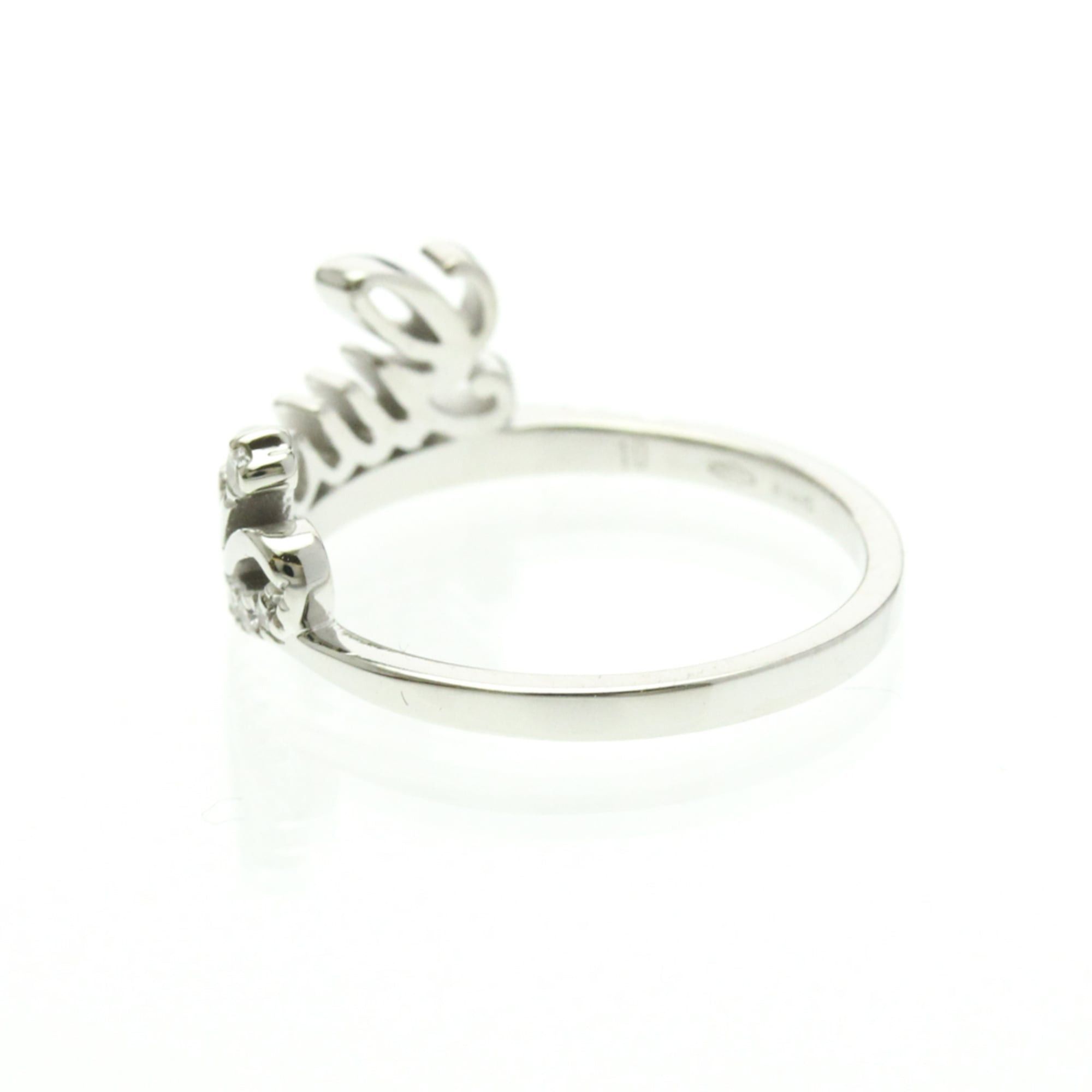 Gucci Gucci Logo Signature Diamond Ring White Gold (18K) Fashion Diamond Band Ring Silver Size ONE SIZE - 2 Thumbnail