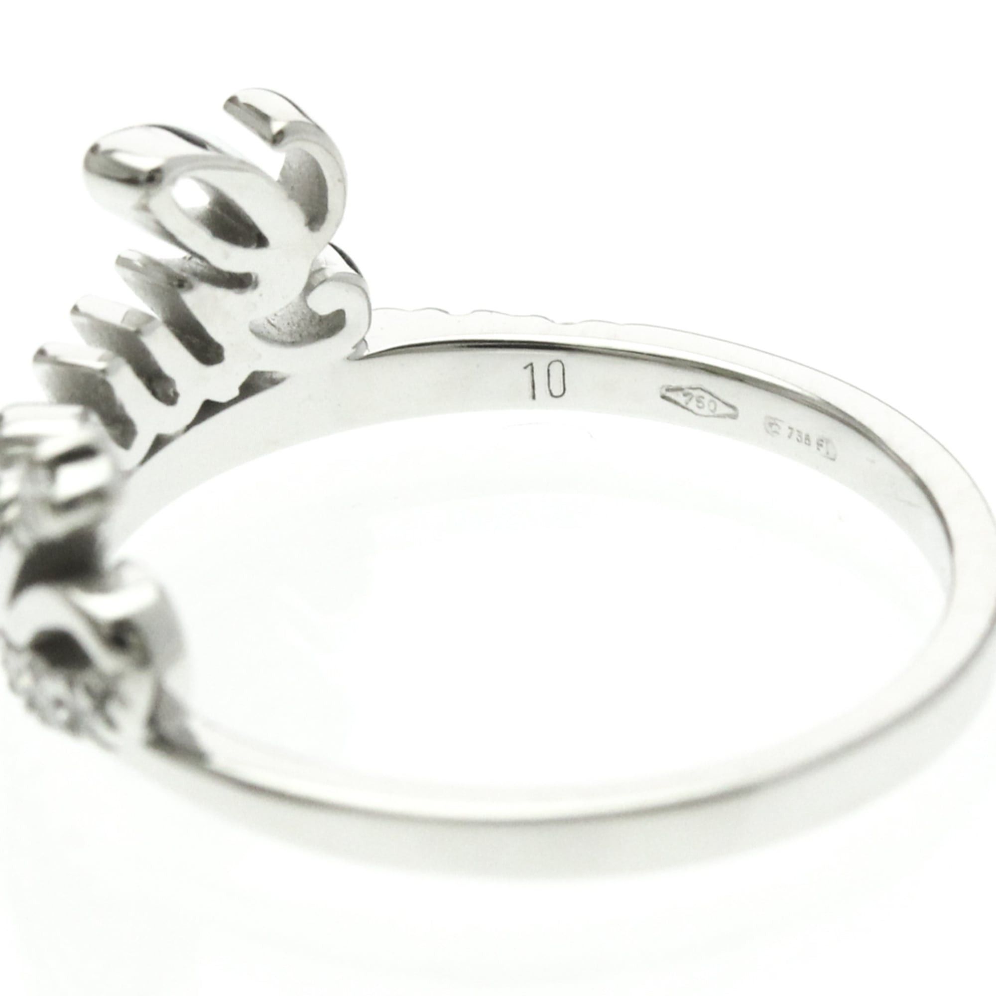 Gucci Gucci Logo Signature Diamond Ring White Gold (18K) Fashion Diamond Band Ring Silver Size ONE SIZE - 6 Thumbnail