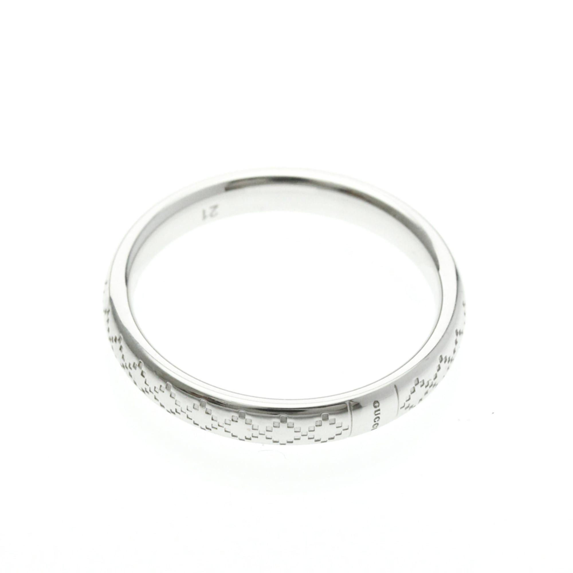 Gucci Gucci Diamantissima Ring White Gold (18K) Fashion No Stone Band Ring Silver Size ONE SIZE - 9 Thumbnail
