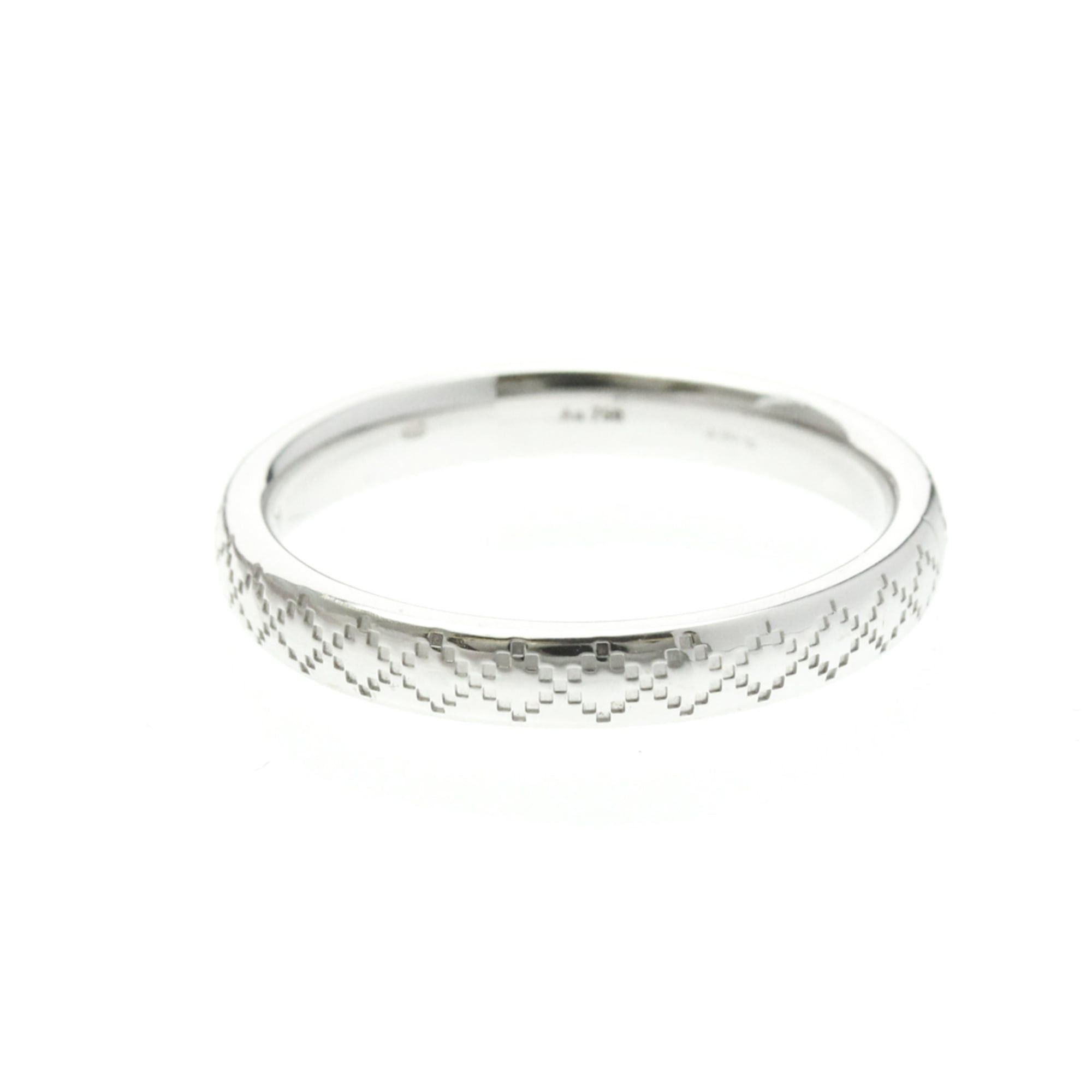 Gucci Gucci Diamantissima Ring White Gold (18K) Fashion No Stone Band Ring Silver Size ONE SIZE - 4 Thumbnail