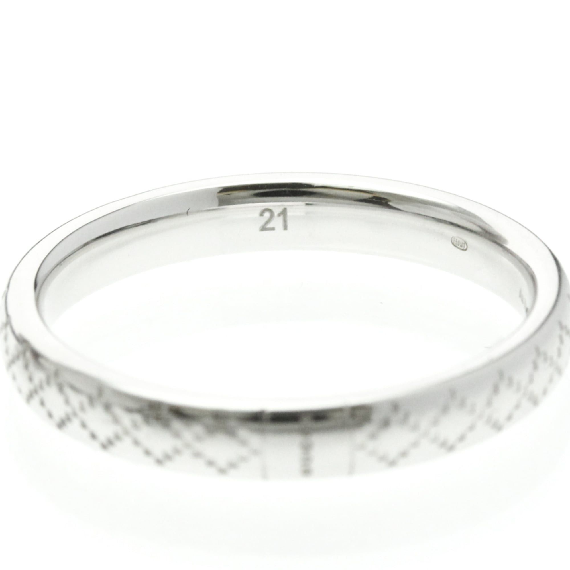 Gucci Gucci Diamantissima Ring White Gold (18K) Fashion No Stone Band Ring Silver Size ONE SIZE - 5 Thumbnail