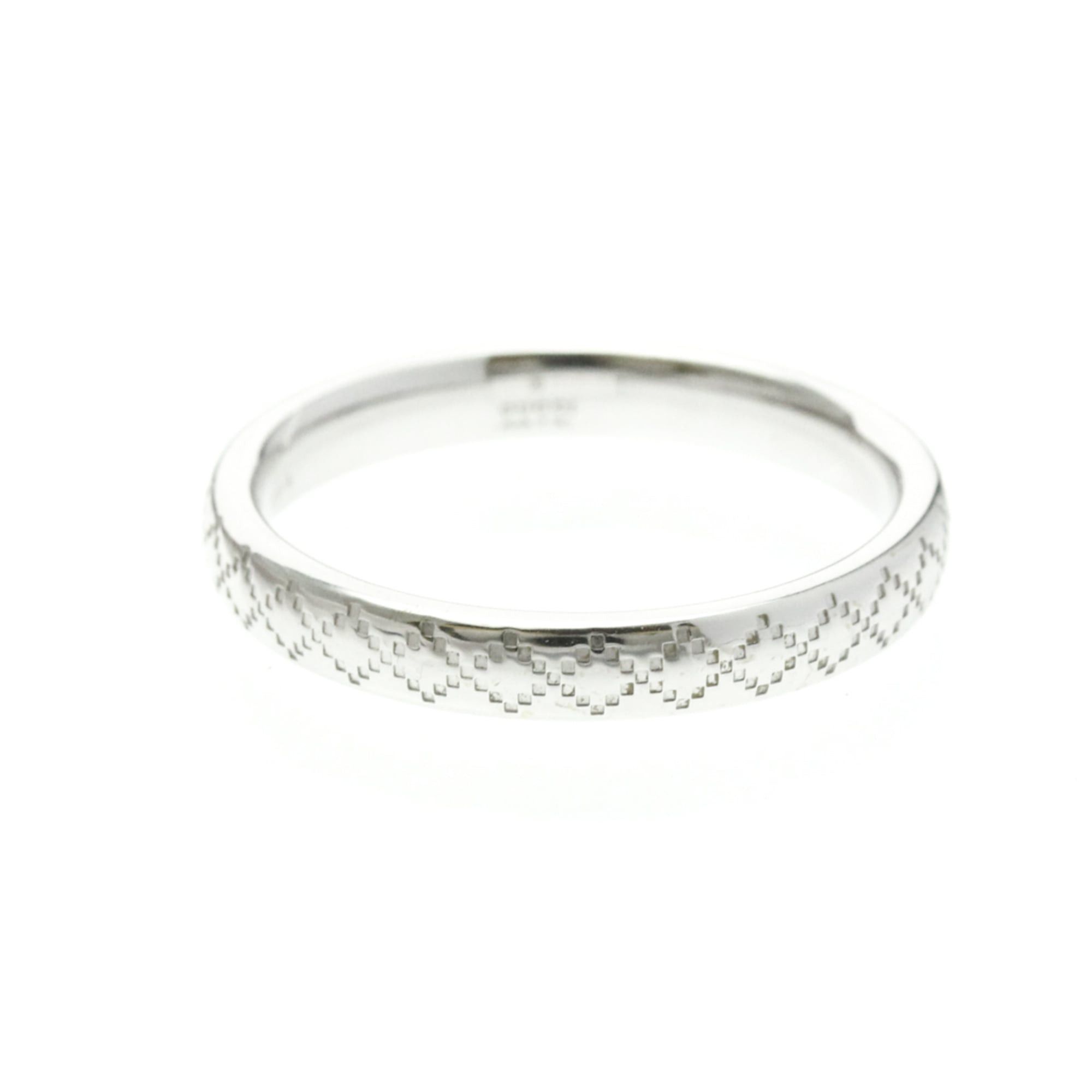 Gucci Gucci Diamantissima Ring White Gold (18K) Fashion No Stone Band Ring Silver Size ONE SIZE - 3 Thumbnail