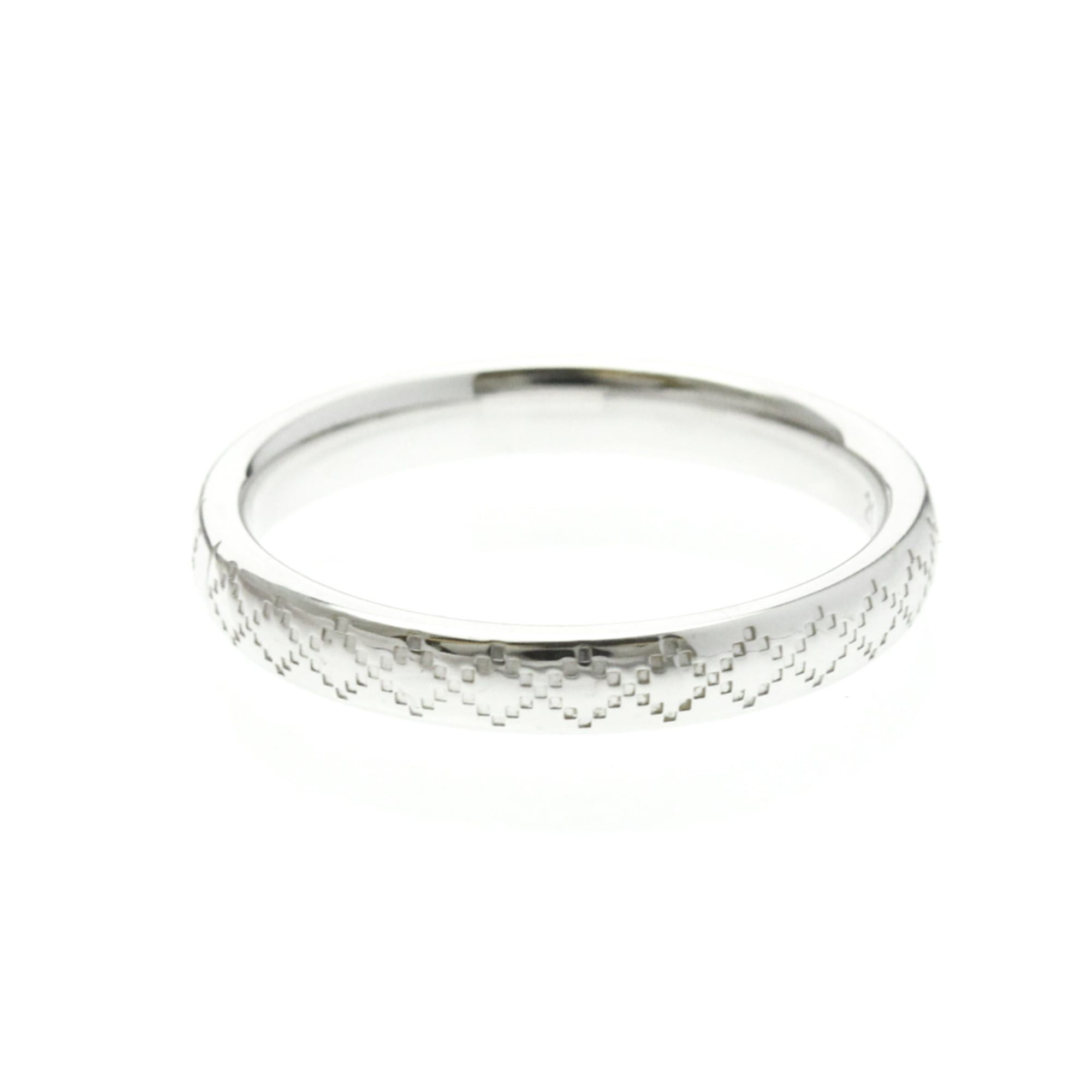 Gucci Gucci Diamantissima Ring White Gold (18K) Fashion No Stone Band Ring Silver Size ONE SIZE - 2 Thumbnail