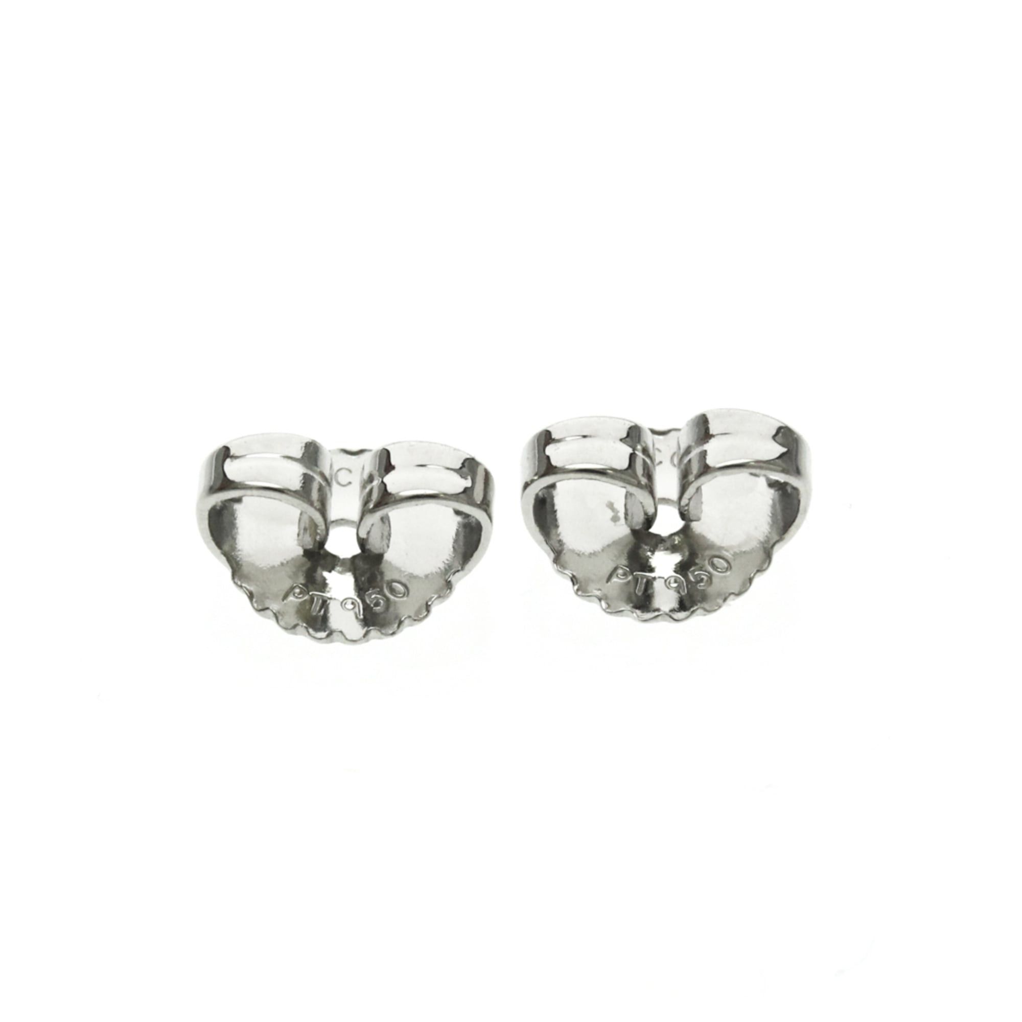Tiffany & Co. Tiffany Teardrop Earrings No Stone Platinum Stud Earrings Silver Size ONE SIZE - 4 Thumbnail
