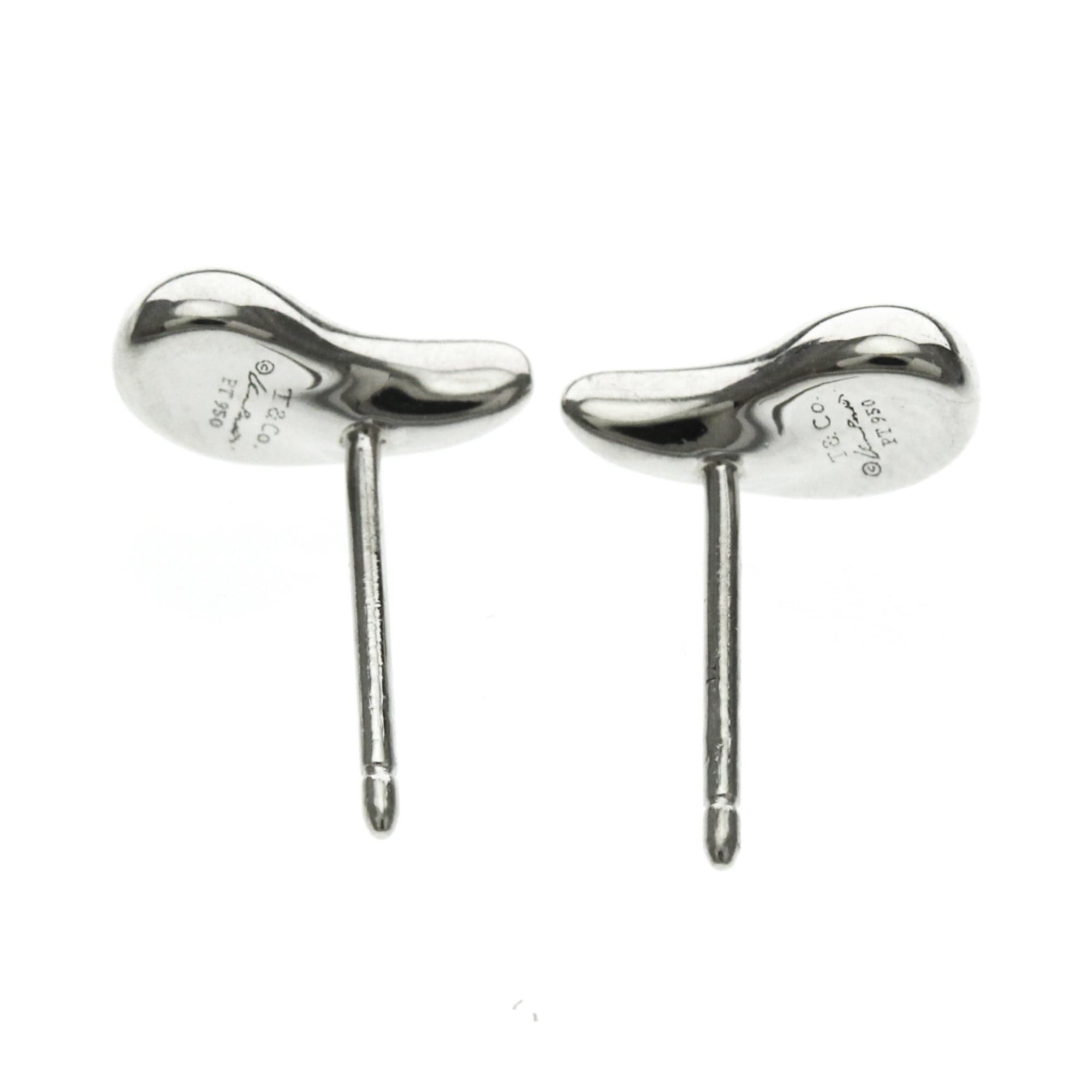 Tiffany & Co. Tiffany Teardrop Earrings No Stone Platinum Stud Earrings Silver Size ONE SIZE - 6 Thumbnail