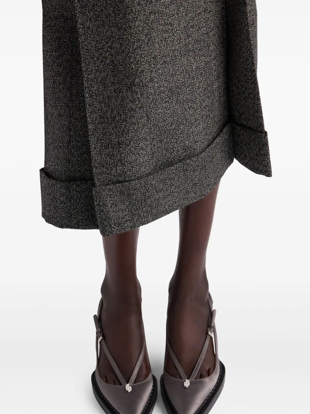 Prada Wool Weave Midi Skirt Women Size 30" / US 8 / IT 44 - 4 Thumbnail