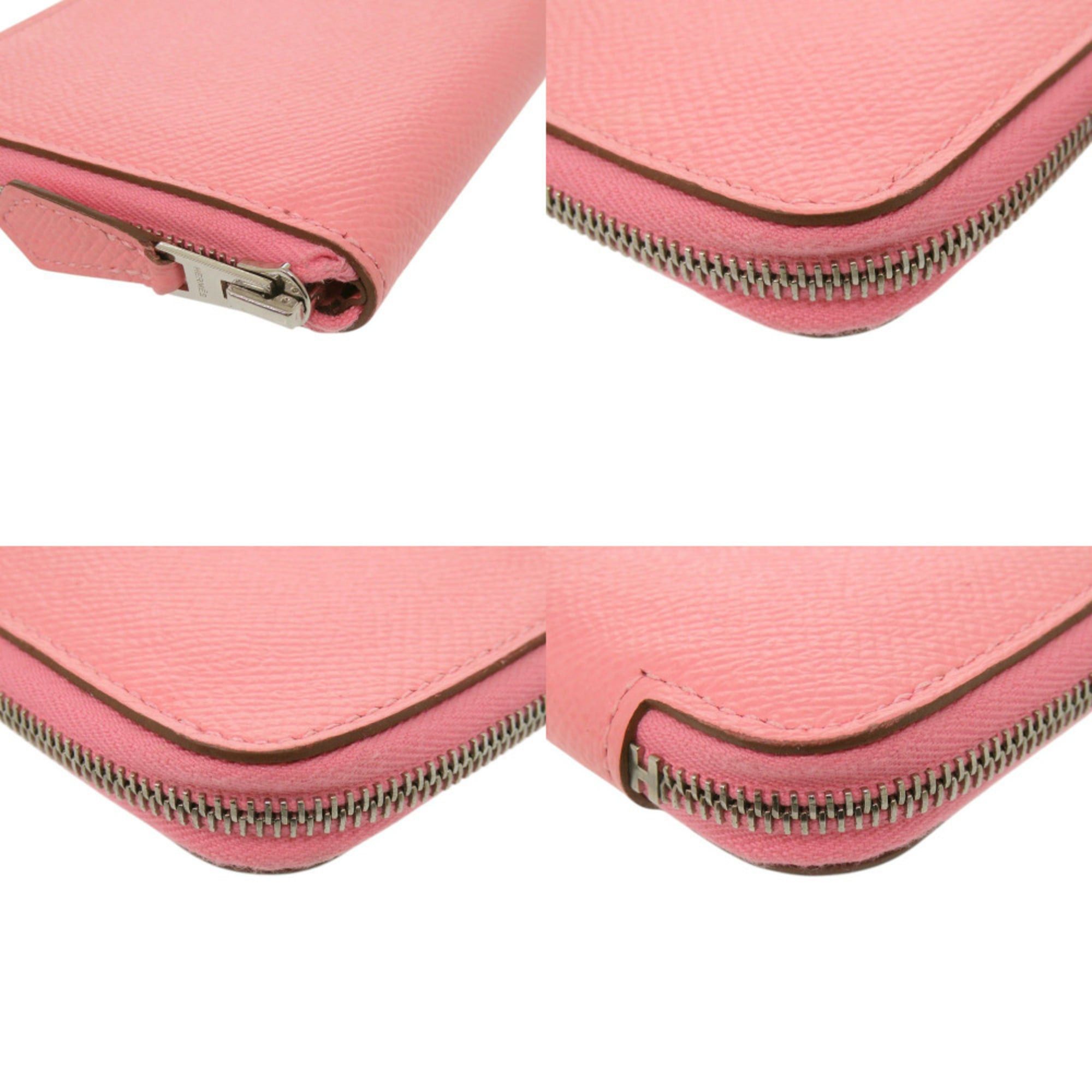 Hermes Excellent condition Hermes Azap Mini wallet, Veau Epsom leather, Rose Confetti finish, silver hardware, Y stamp (2020 production), coin case, wallet 1078HERMES Size ONE SIZE - 3 Thumbnail