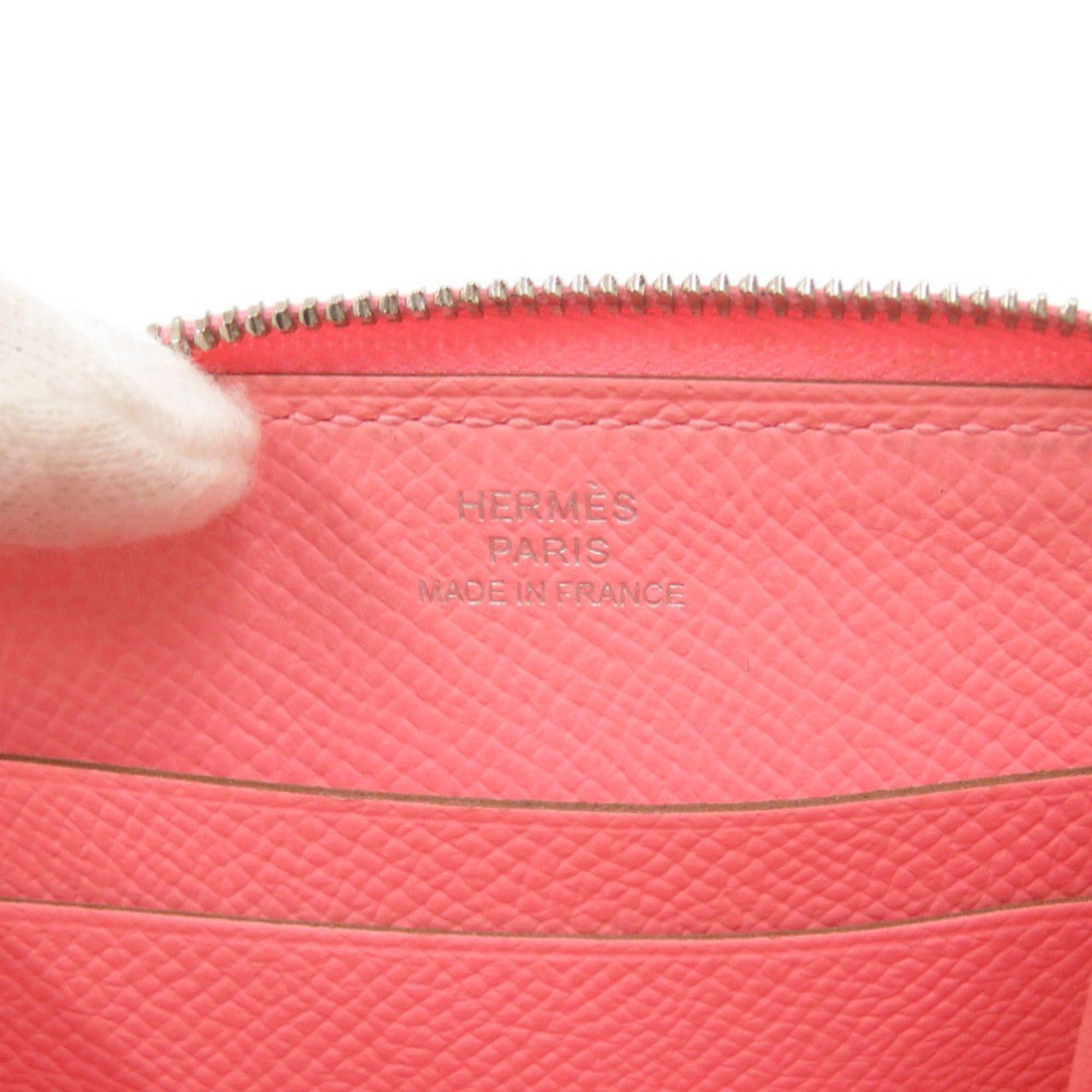 Hermes Excellent condition Hermes Azap Mini wallet, Veau Epsom leather, Rose Confetti finish, silver hardware, Y stamp (2020 production), coin case, wallet 1078HERMES Size ONE SIZE - 5 Thumbnail