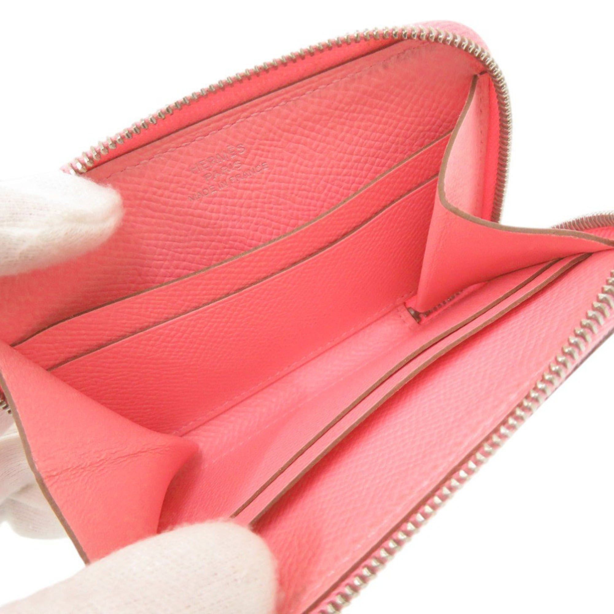 Hermes Excellent condition Hermes Azap Mini wallet, Veau Epsom leather, Rose Confetti finish, silver hardware, Y stamp (2020 production), coin case, wallet 1078HERMES Size ONE SIZE - 4 Thumbnail