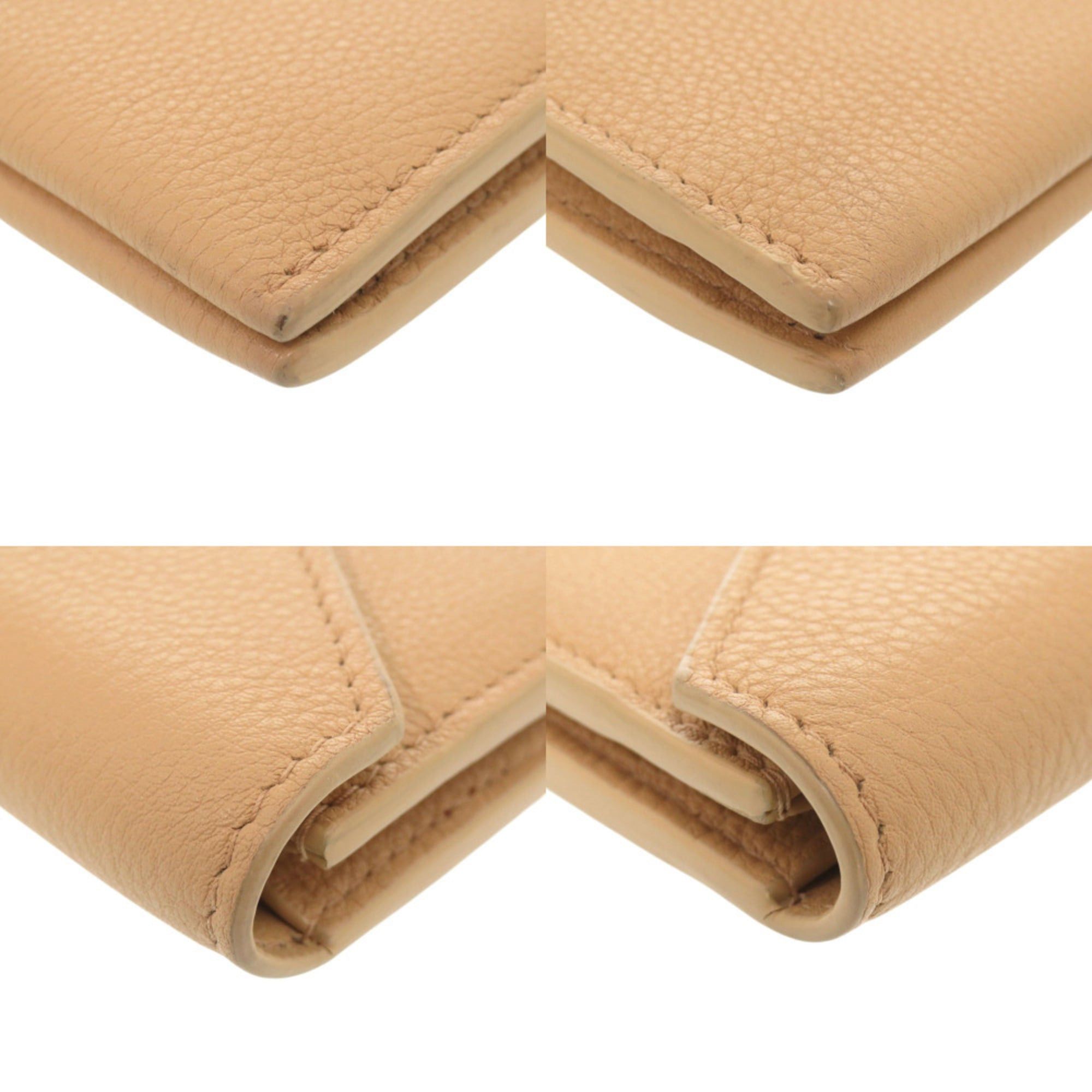 Bottega Veneta Excellent condition Bottega Veneta leather beige long wallet 1321BOTTEGAVENETA Size ONE SIZE - 4 Thumbnail