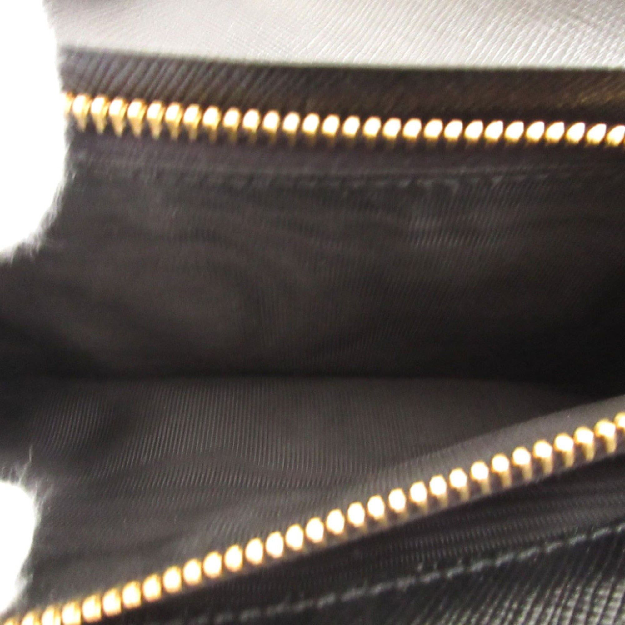 Prada Like New Prada Saffiano Leather Black Bi-fold Long Wallet 0217PRADA Size ONE SIZE - 5 Thumbnail
