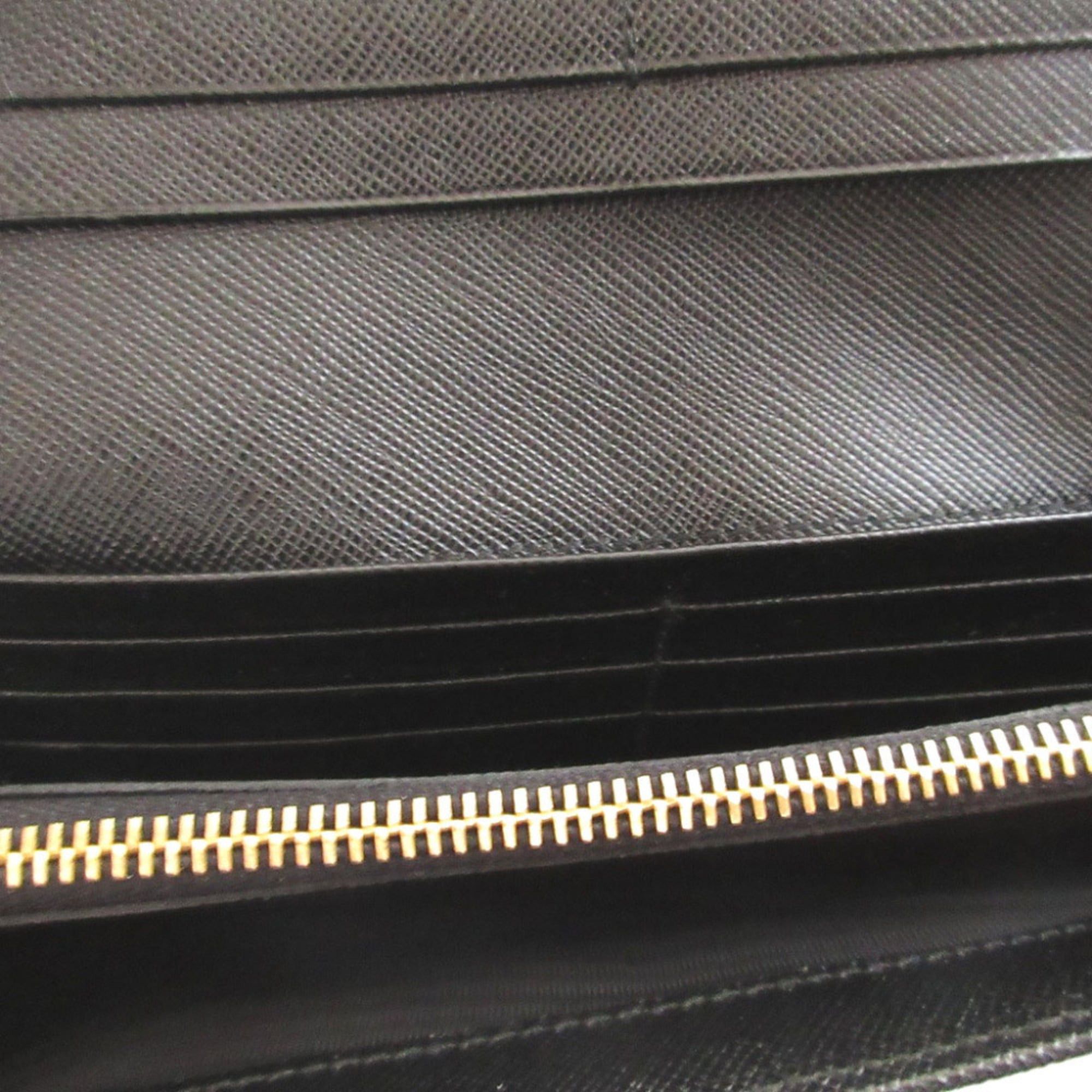 Prada Like New Prada Saffiano Leather Black Bi-fold Long Wallet 0217PRADA Size ONE SIZE - 4 Thumbnail