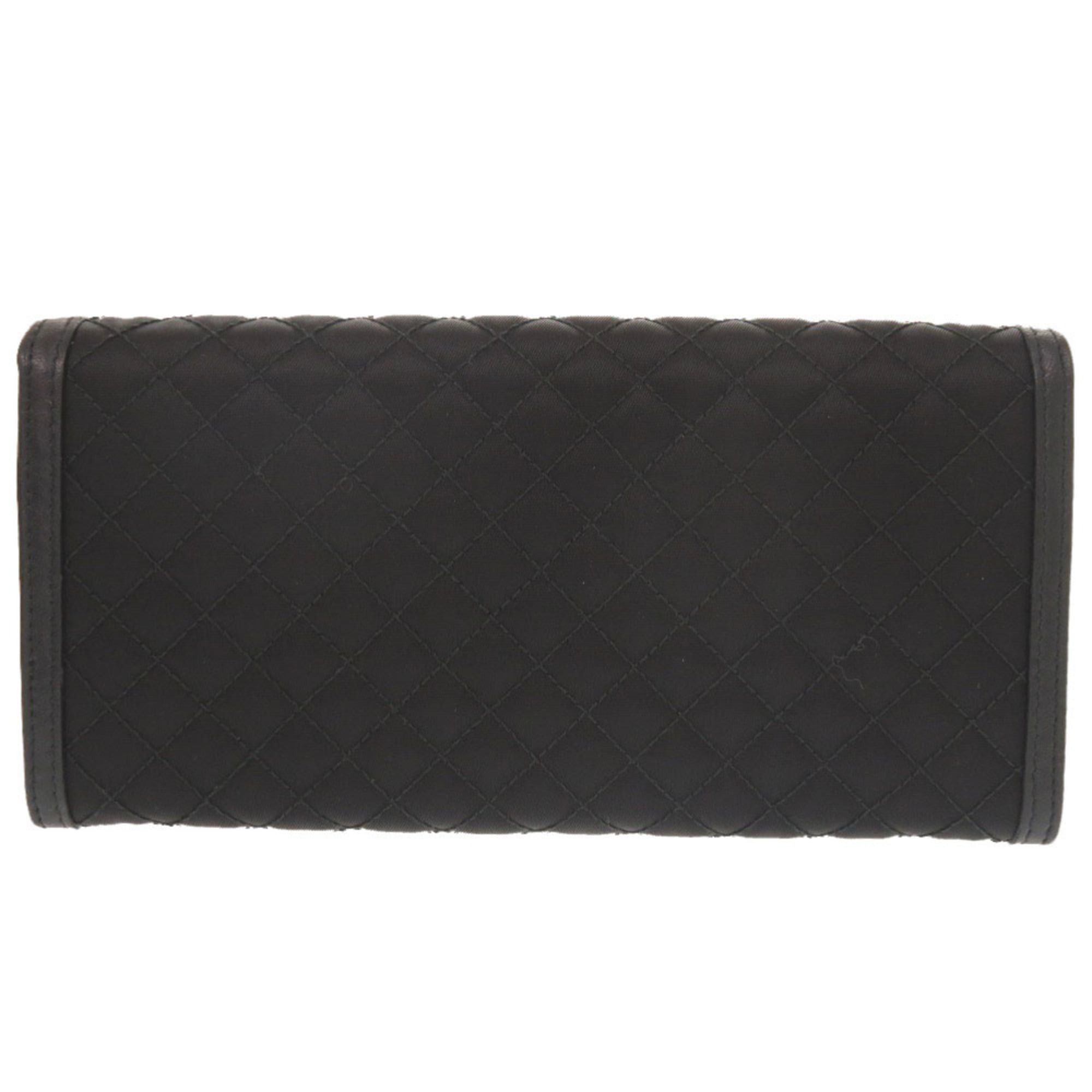 Prada Like New Prada Quilted Nylon Leather Black Long Wallet 1799PRADA Size ONE SIZE - 3 Thumbnail