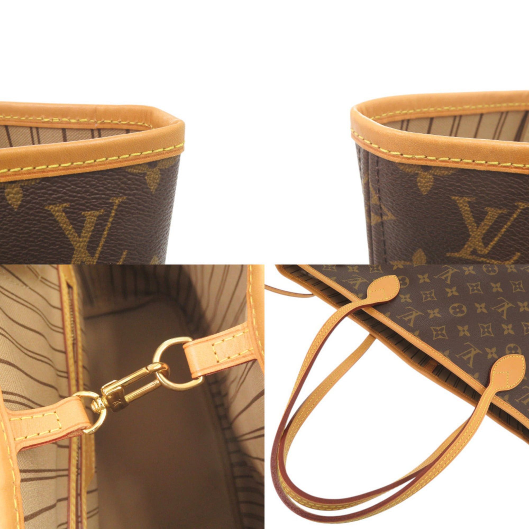 Louis Vuitton Excellent condition Louis Vuitton Neverfull MM handbag with pouch, Monogram M40995 tote bag LV 1165 LOUIS VUITTON Size ONE SIZE - 7 Thumbnail