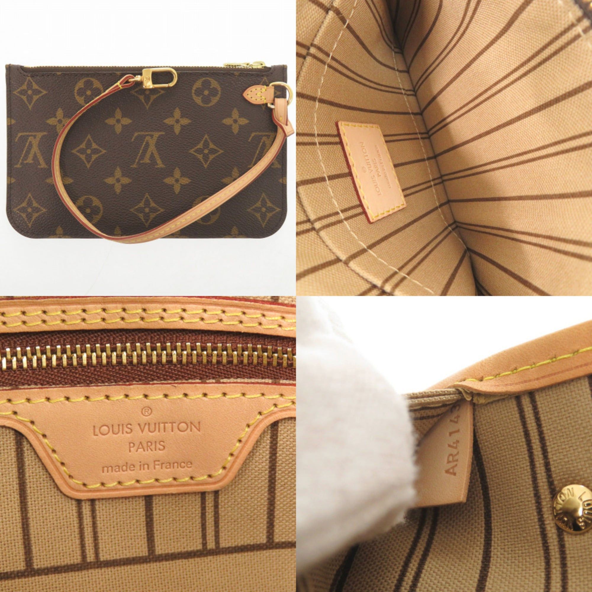 Louis Vuitton Excellent condition Louis Vuitton Neverfull PM handbag with pouch, Monogram M41000 tote bag LV 1482 LOUIS VUITTON Size ONE SIZE - 9 Thumbnail