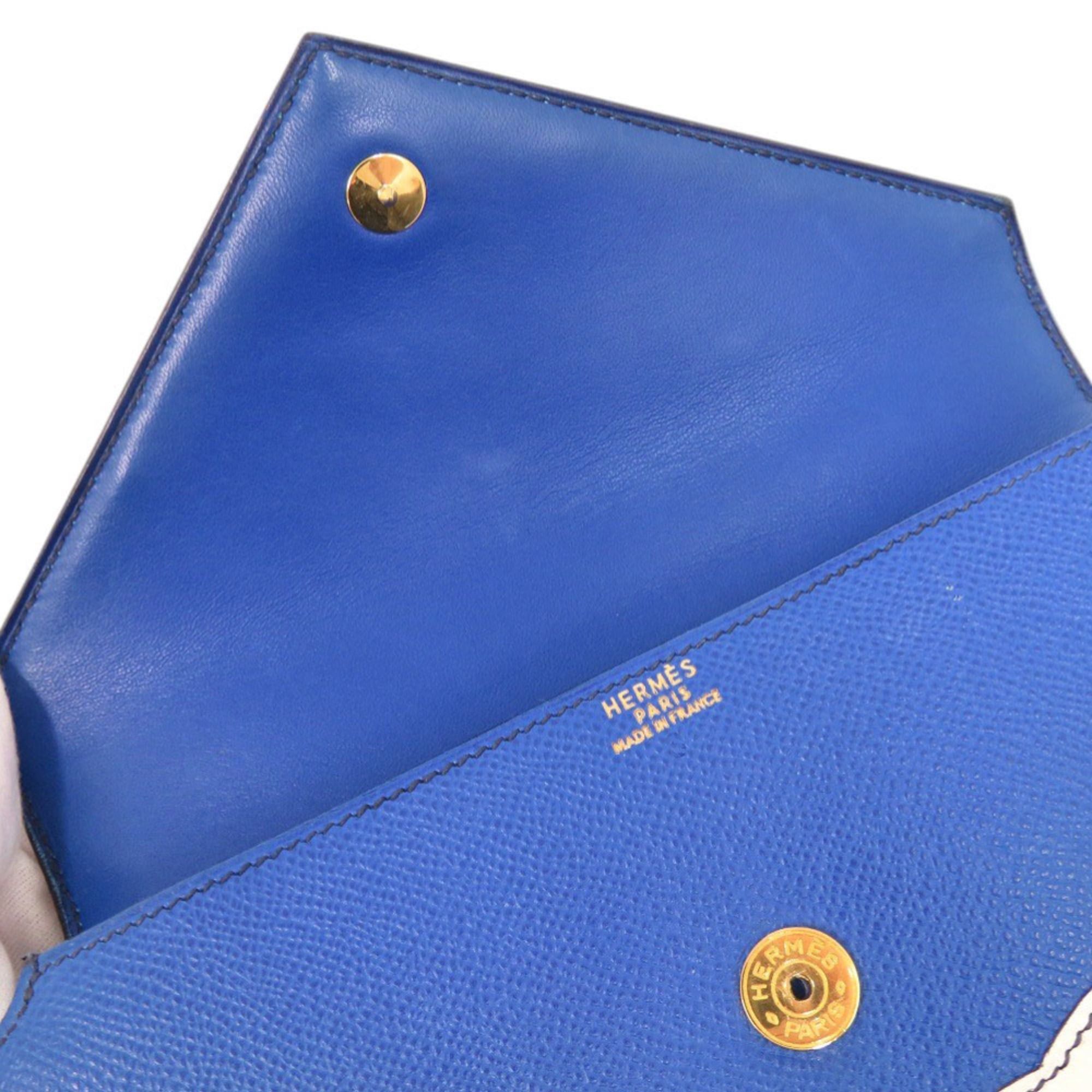 Hermes Hermes 1994 Limited Edition Sun and Clouds Courchevel Leather Blue France Gold Hardware 〇X Stamp (Made in 1994) Handbag 1102HERMES Size ONE SIZE - 7 Thumbnail
