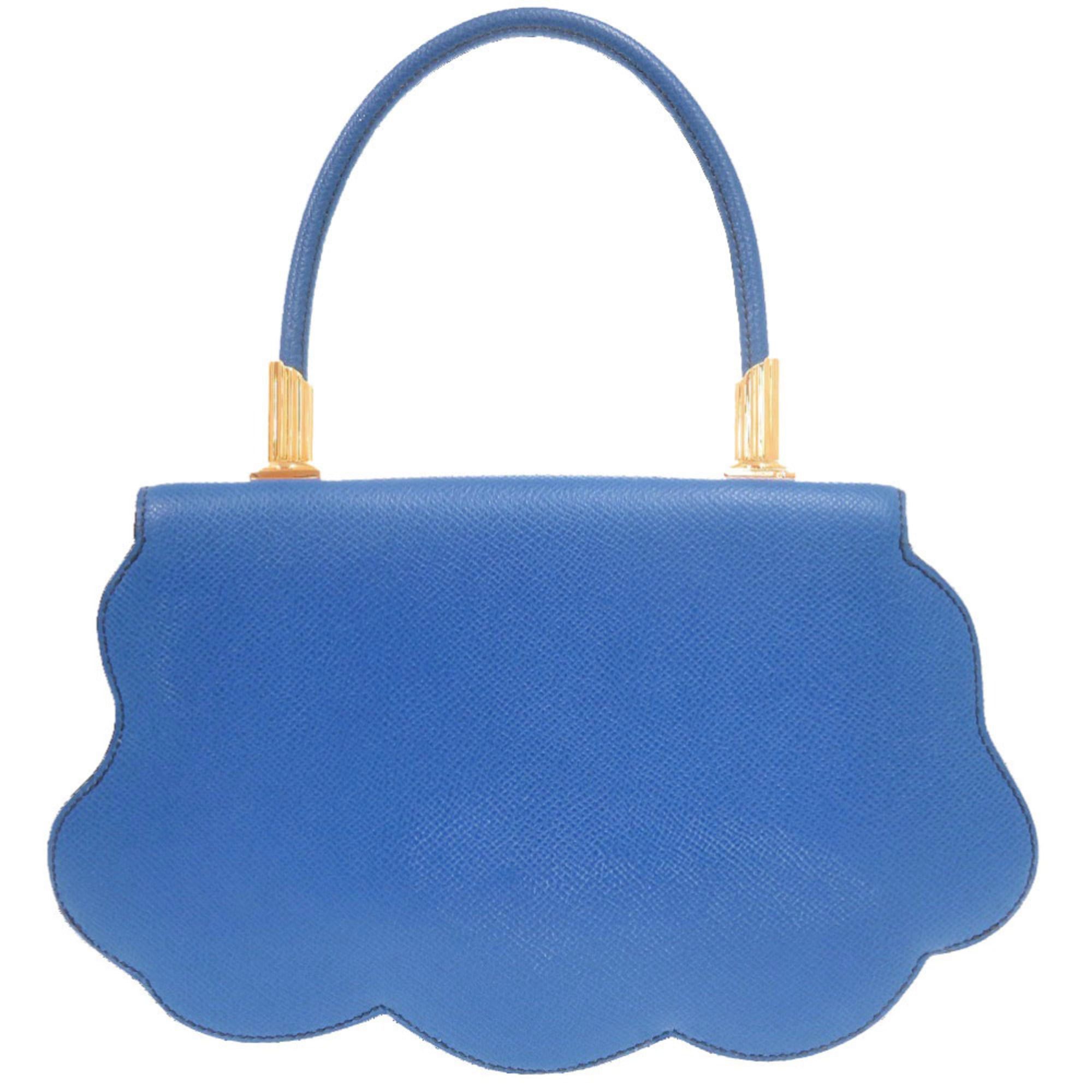 Hermes Hermes 1994 Limited Edition Sun and Clouds Courchevel Leather Blue France Gold Hardware 〇X Stamp (Made in 1994) Handbag 1102HERMES Size ONE SIZE - 3 Thumbnail