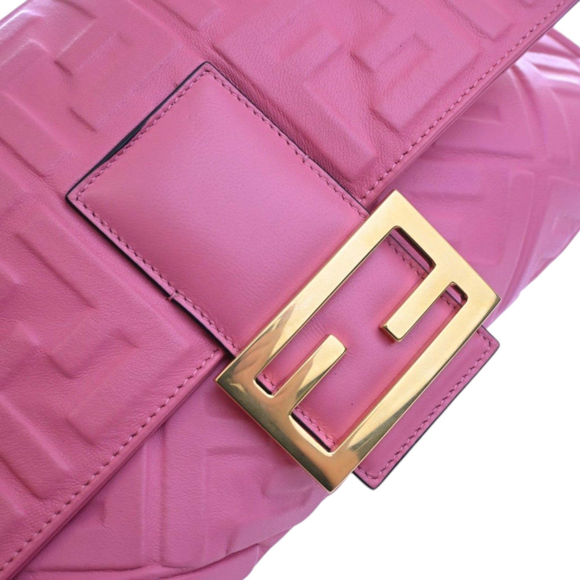 Fendi Large Zucca Embossed Leather Baguette Satchel Size ONE SIZE - 13 Thumbnail