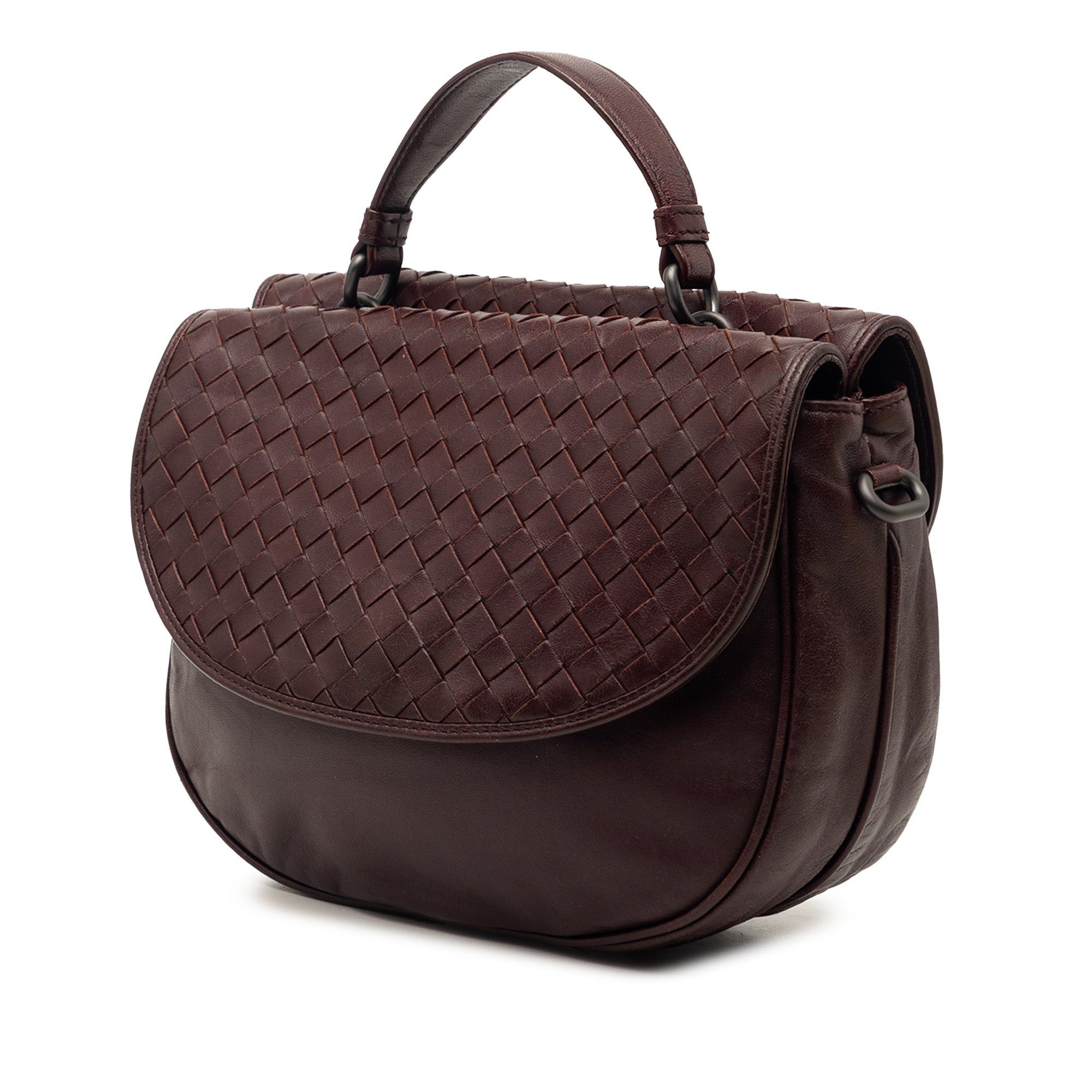Bottega Veneta Intrecciato Trimmed Leather Double Sided Flap Satchel Size ONE SIZE - 2 Thumbnail