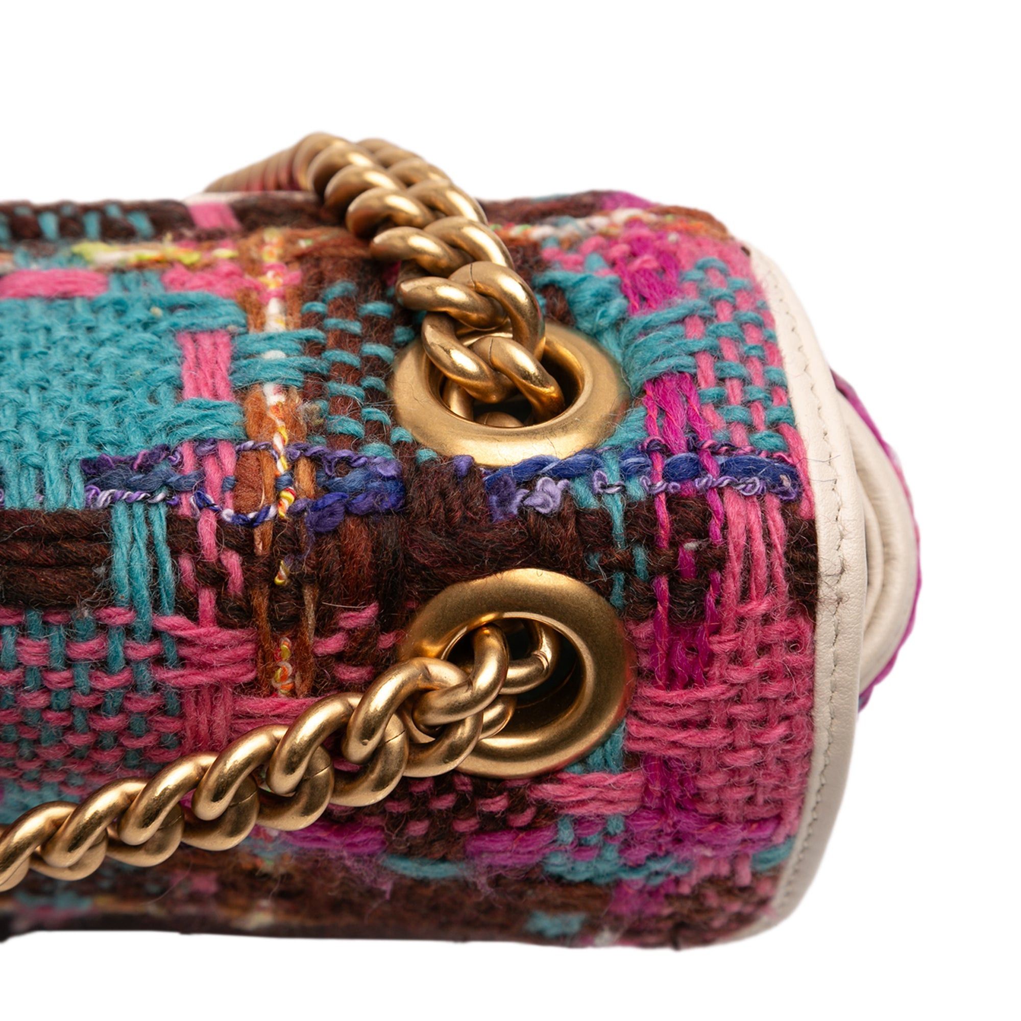 Gucci Medium GG Marmont Tweed Shoulder Bag Size ONE SIZE - 5 Thumbnail