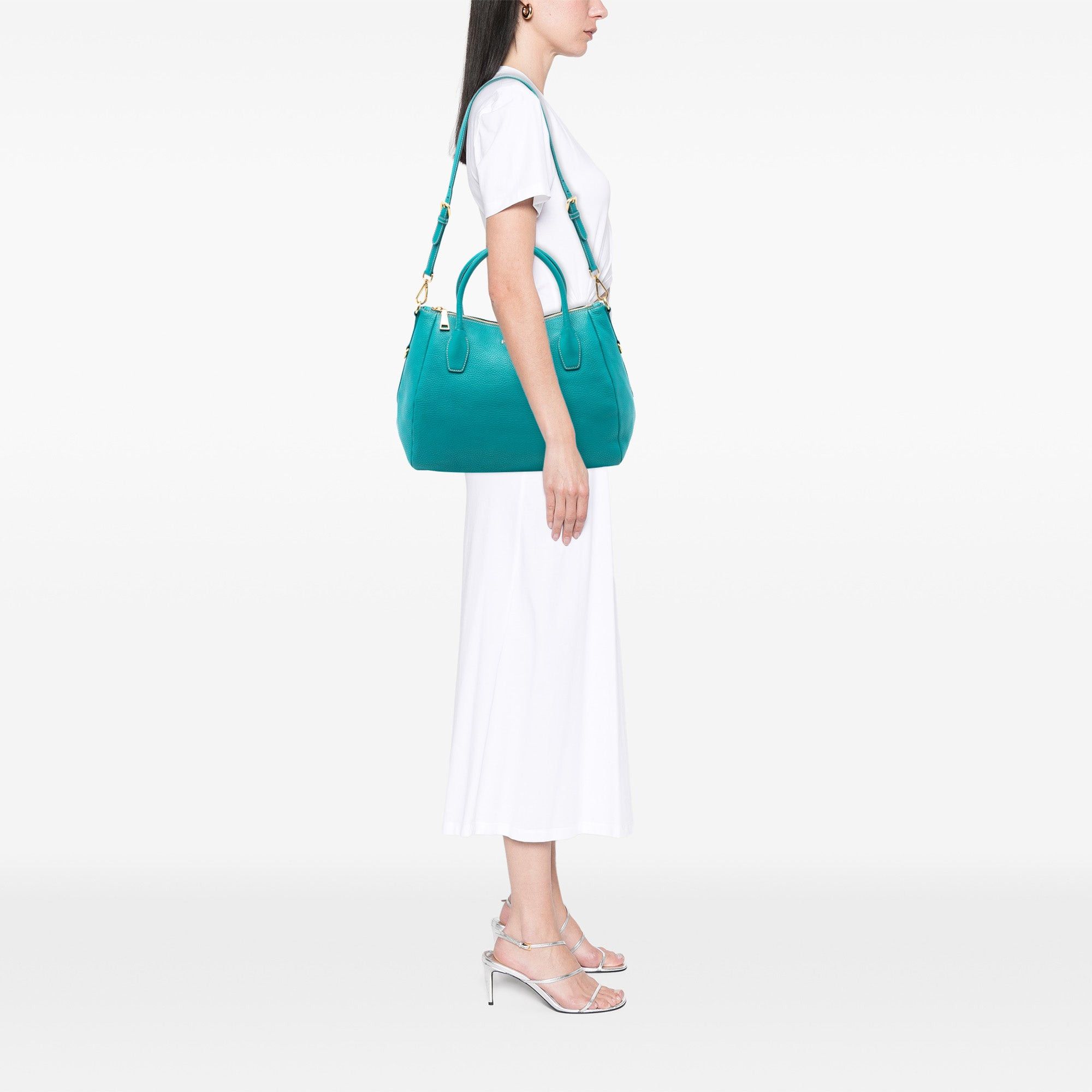 Prada Vitello Daino Zip Top Satchel Size ONE SIZE - 6 Thumbnail