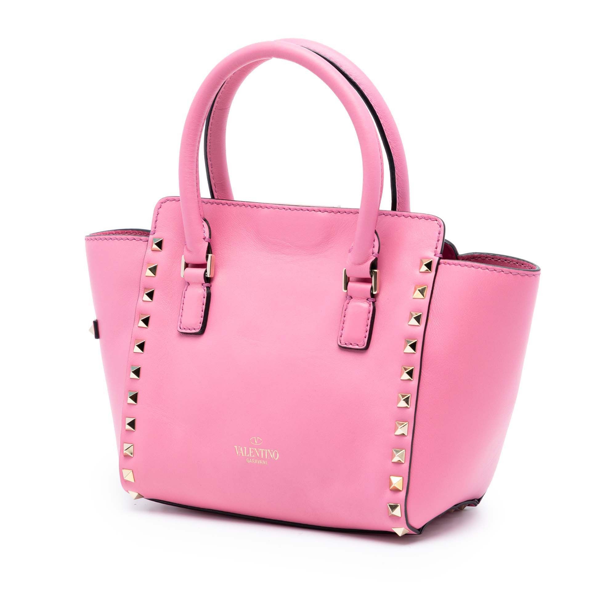 Valentino Mini Leather Rockstud Double Handle Tote Size ONE SIZE - 2 Thumbnail