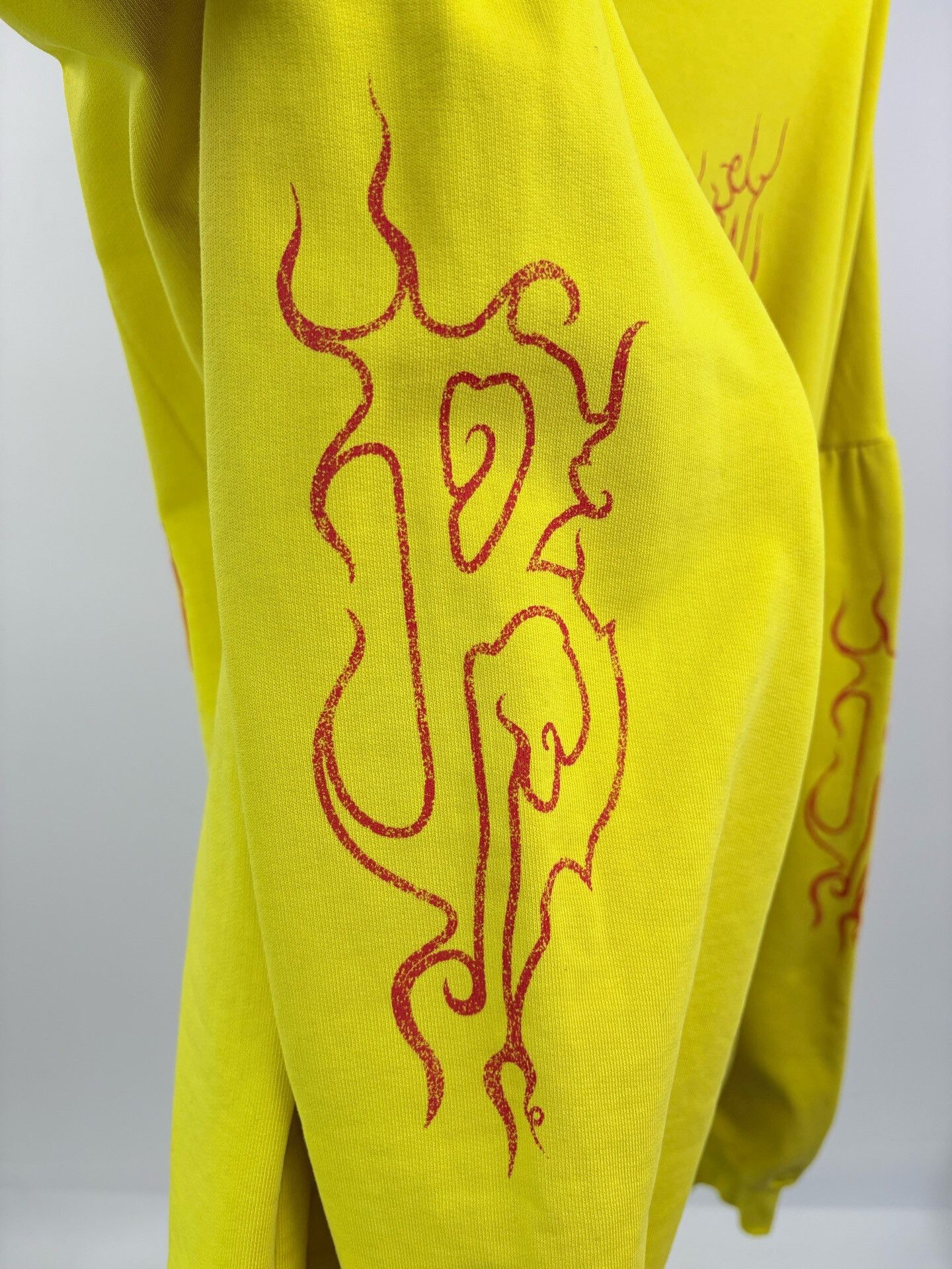 Balenciaga Balenciaga Flame Graffiti Yellow Hoodie Size US M / EU 48-50 / 2 - 3 Thumbnail