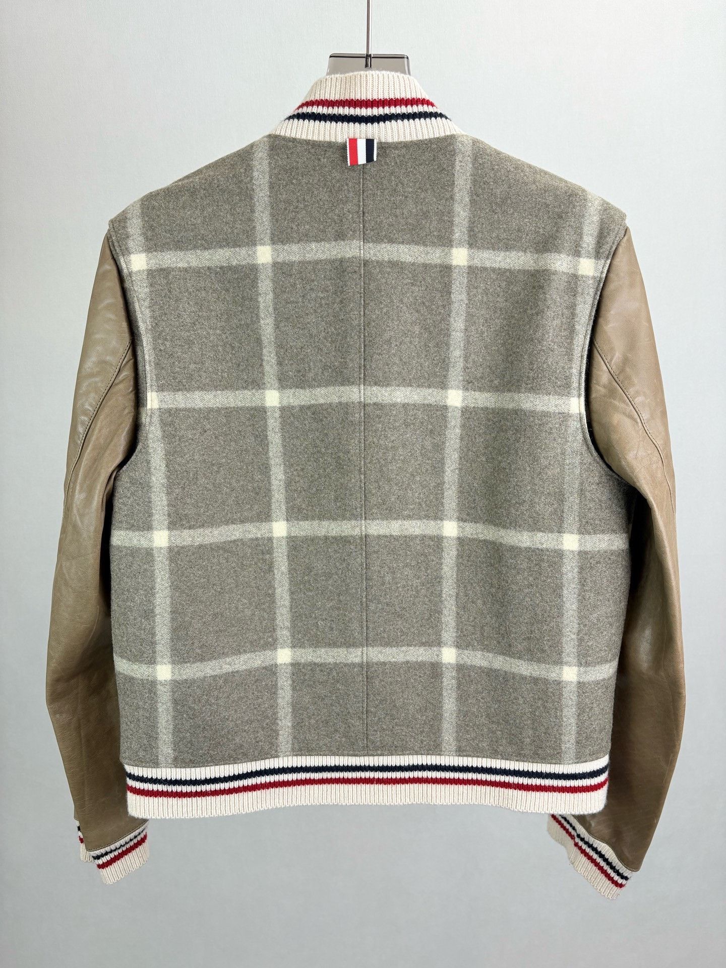 Thom Browne THOM BROWNE TB Wool Leather Baseball Jacket Size US S / EU 44-46 / 1 - 2 Thumbnail