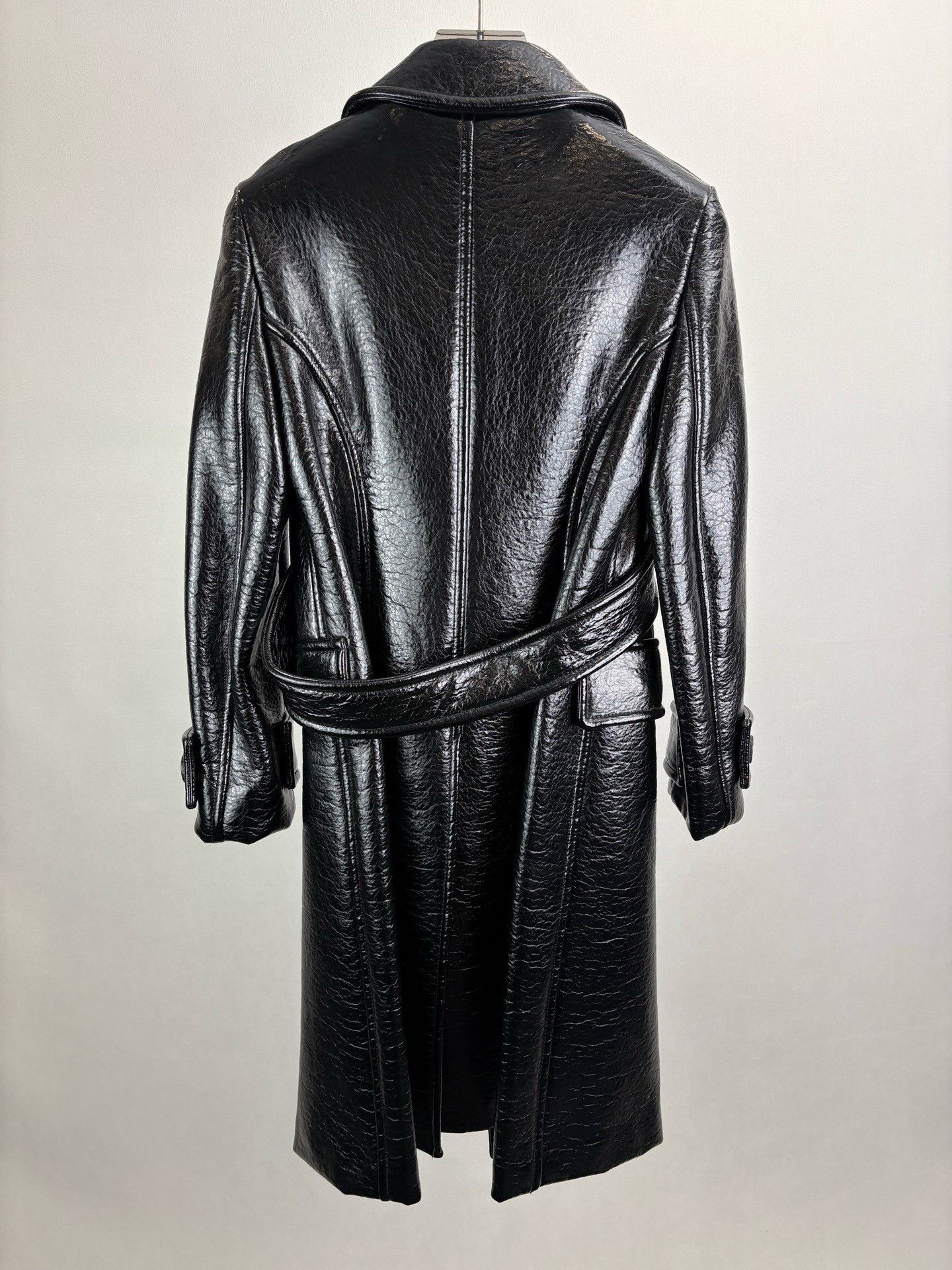 Miu Miu MIUMIU Black Mid-Length Leather Jacket Size S / US 4 / IT 40 - 2 Thumbnail