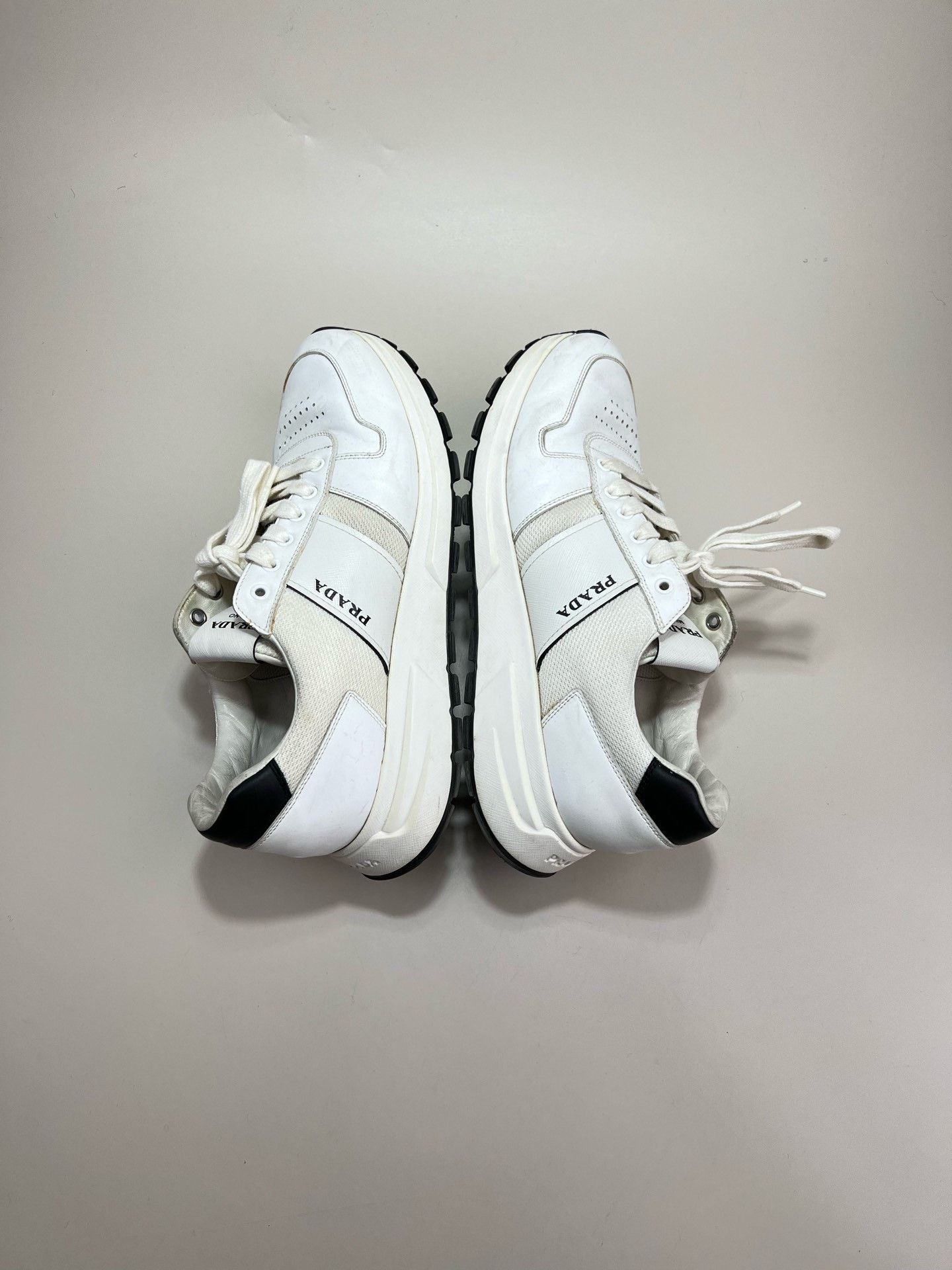 Prada PRADA White Sneakers Size 42.5 Size US 9.5 / EU 42-43 - 5 Thumbnail