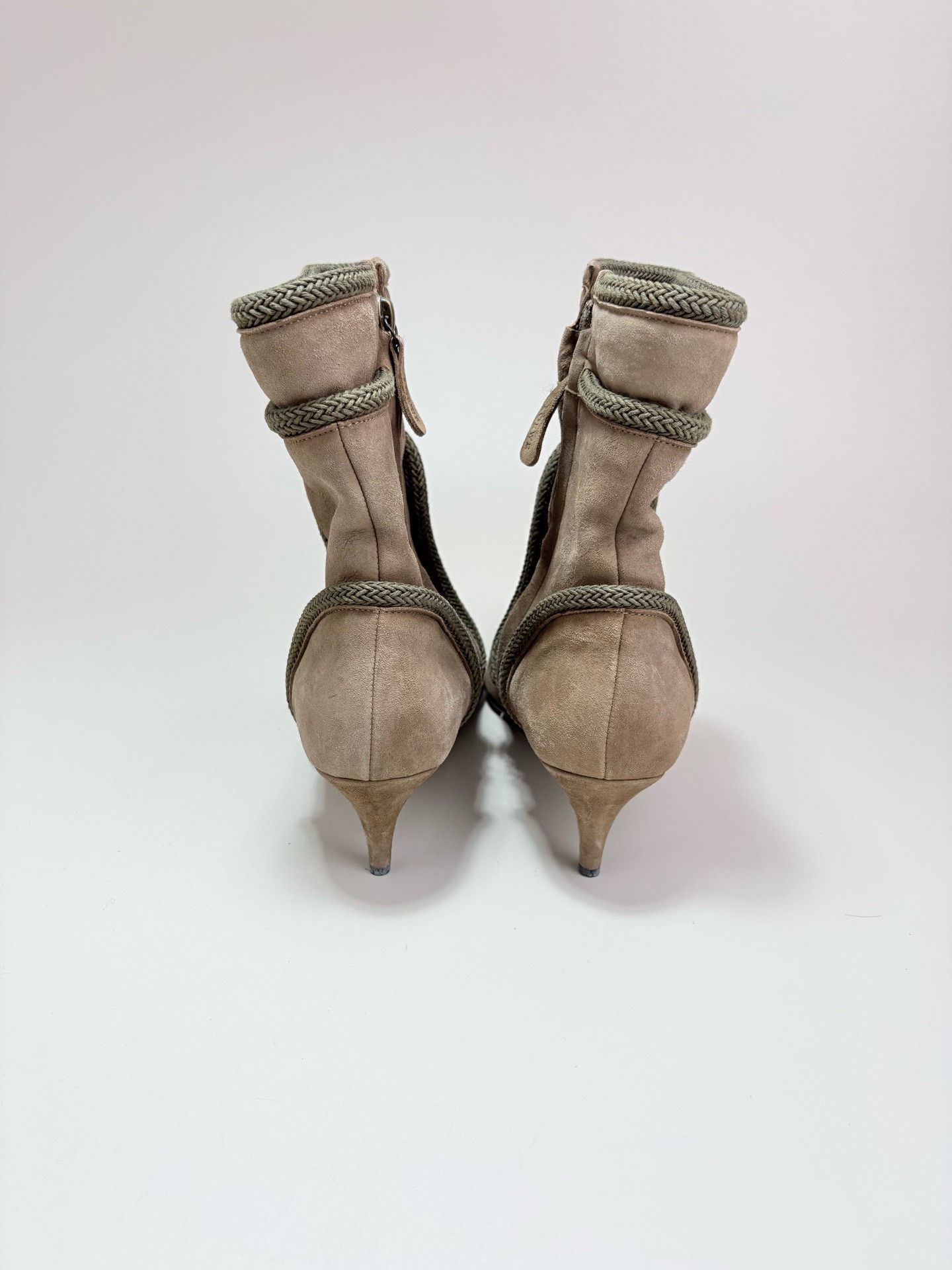 Loewe LOEWE Suede Pointed-Toe High-Heel Ankle Boots Size US 5 / IT 35 - 3 Thumbnail