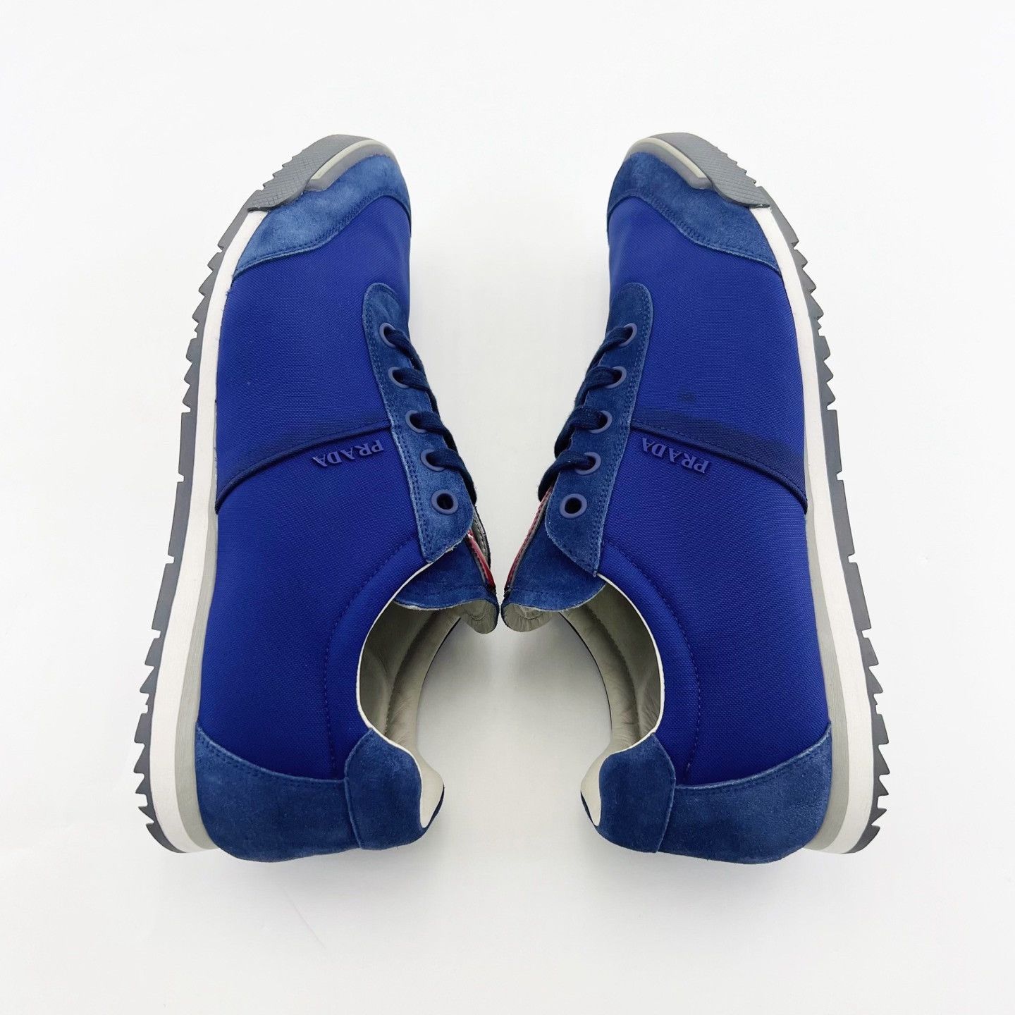 Prada Prada Blue Nylon Low-Top Sneakers Size US 12 / EU 45 - 3 Thumbnail