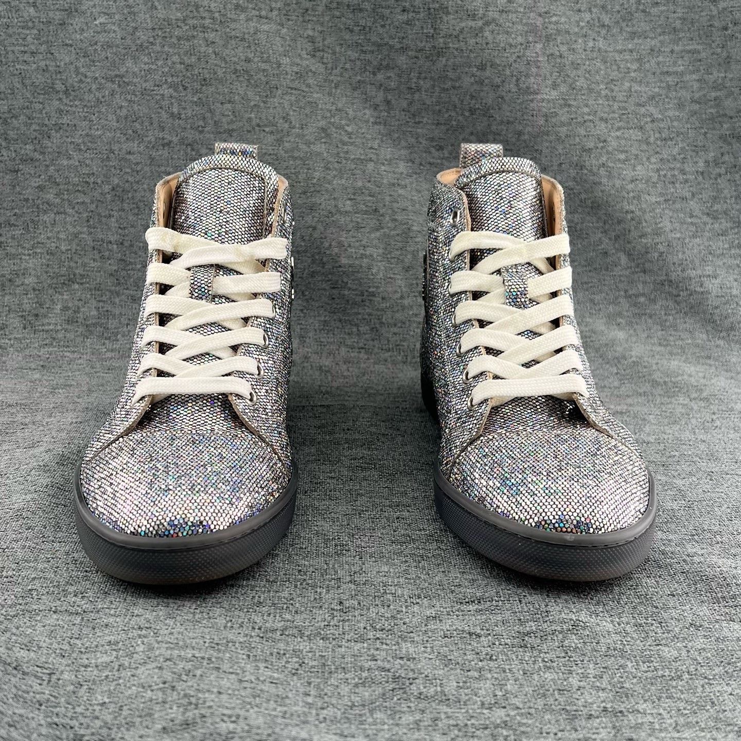 Christian Louboutin Christian Louboutin 36.5 Sequin High-Top Sneakers Size US 5.5 / IT 35.5 - 2 Thumbnail