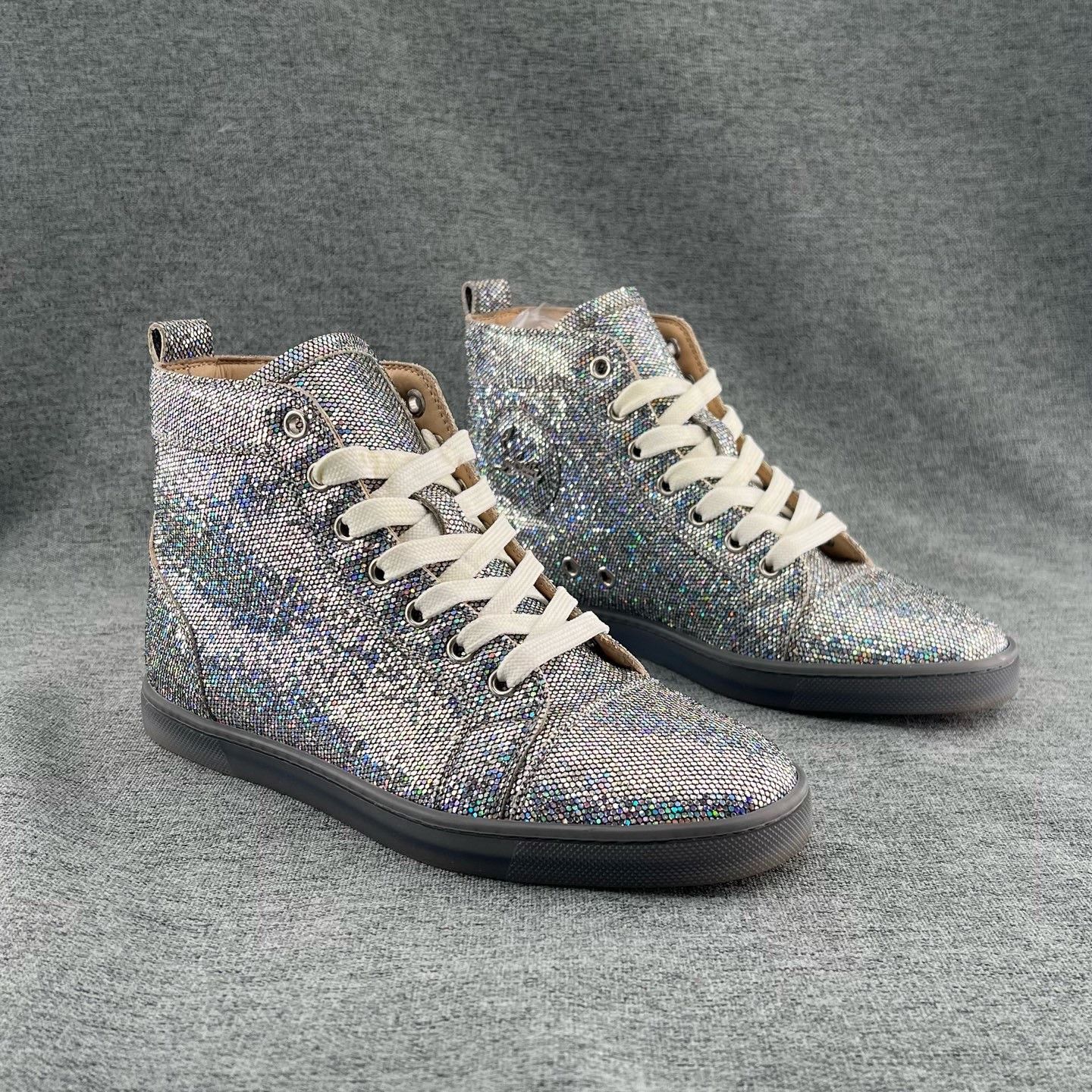 Christian Louboutin Christian Louboutin 36.5 Sequin High-Top Sneakers Size US 5.5 / IT 35.5 - 3 Thumbnail
