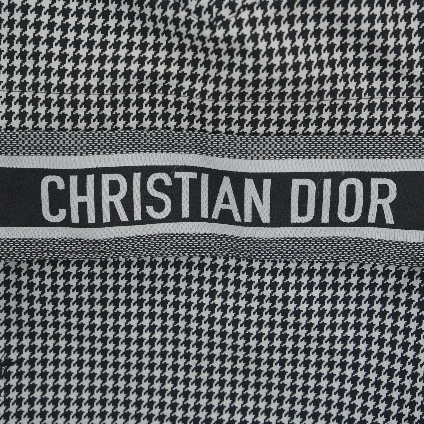 Dior DIOR FW22 Houndstooth Slogan Hooded Jacket Size XS / US 0-2 / IT 36-38 - 3 Thumbnail