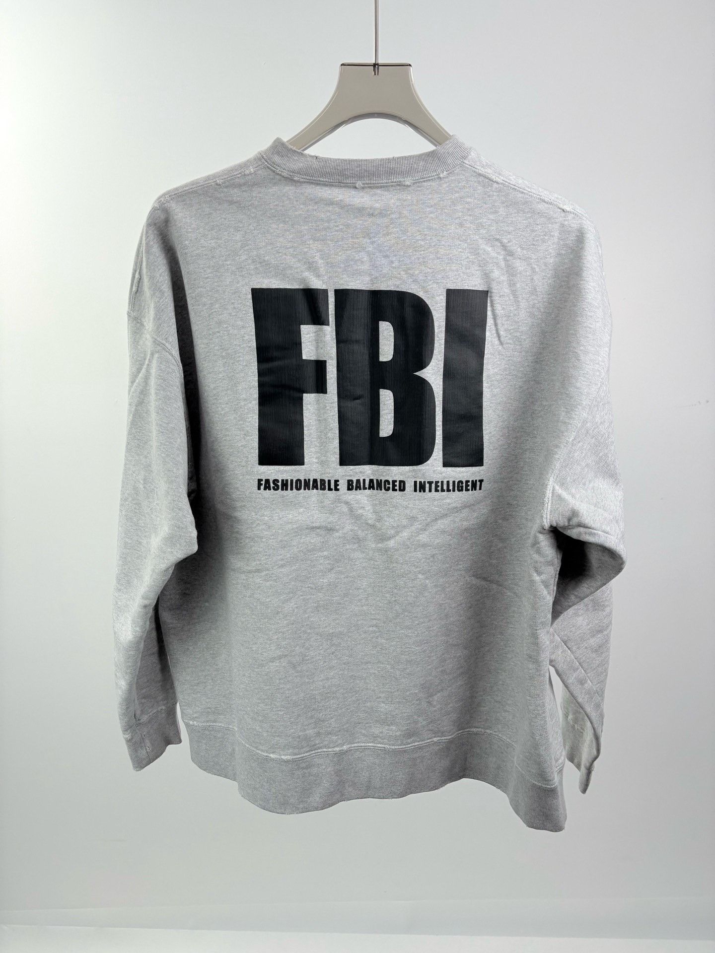 Balenciaga Balenciaga FBI Gray Long-Sleeve XS Sweatshirt Size US XS / EU 42 / 0 - 2 Thumbnail
