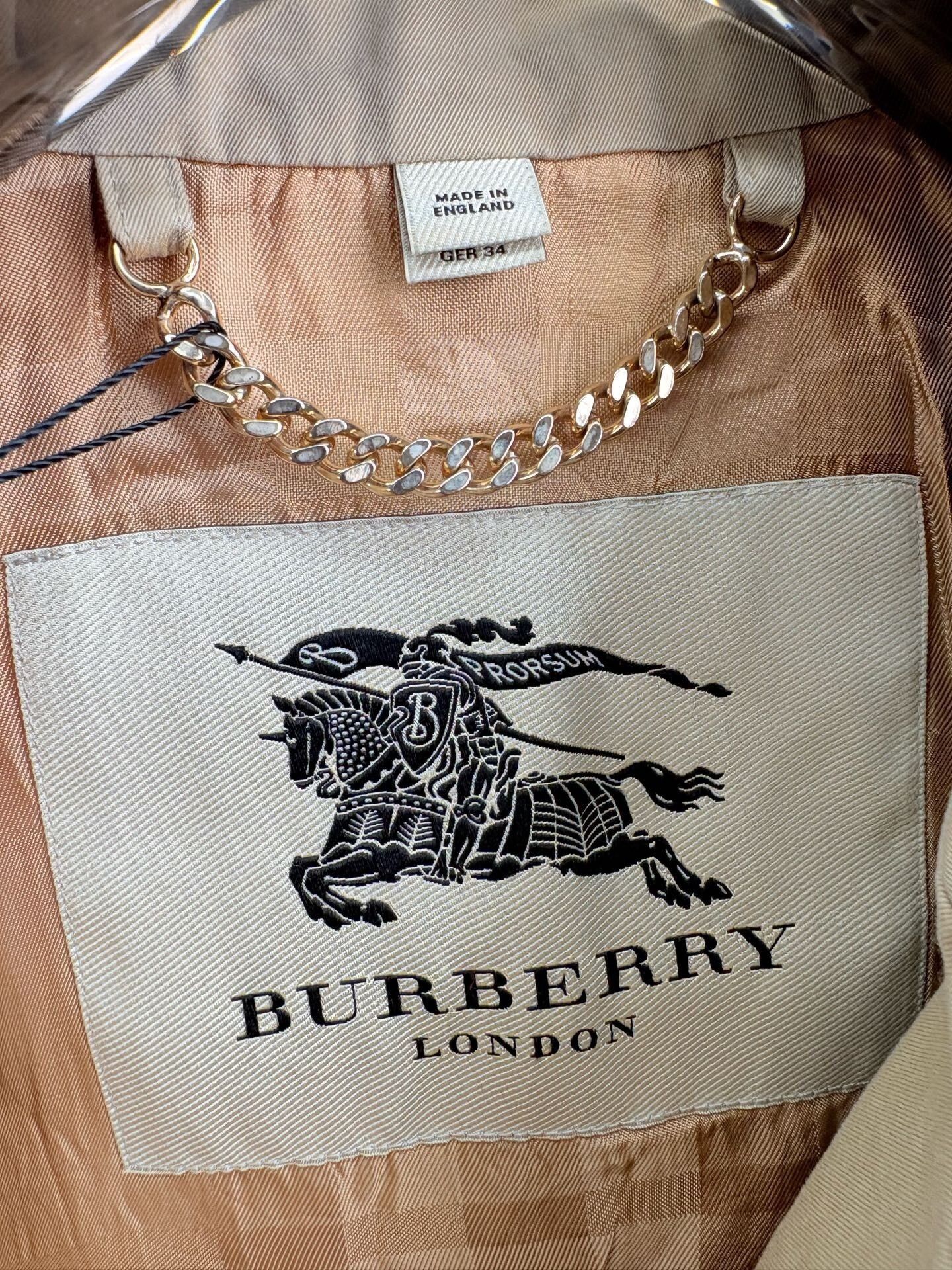 Burberry Burberry Beige Double-Breasted Trench Coat Size XXS / US 00 / IT 34 - 4 Thumbnail