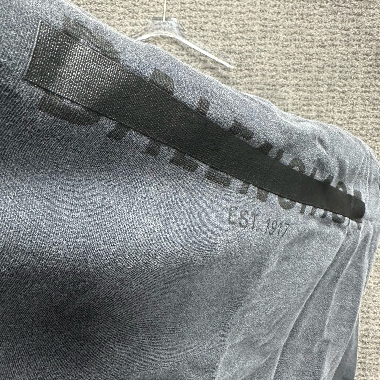 Balenciaga Balenciaga Strikethrough Tape Logo Washed Gray Hoodie Size US S / EU 44-46 / 1 - 5 Thumbnail