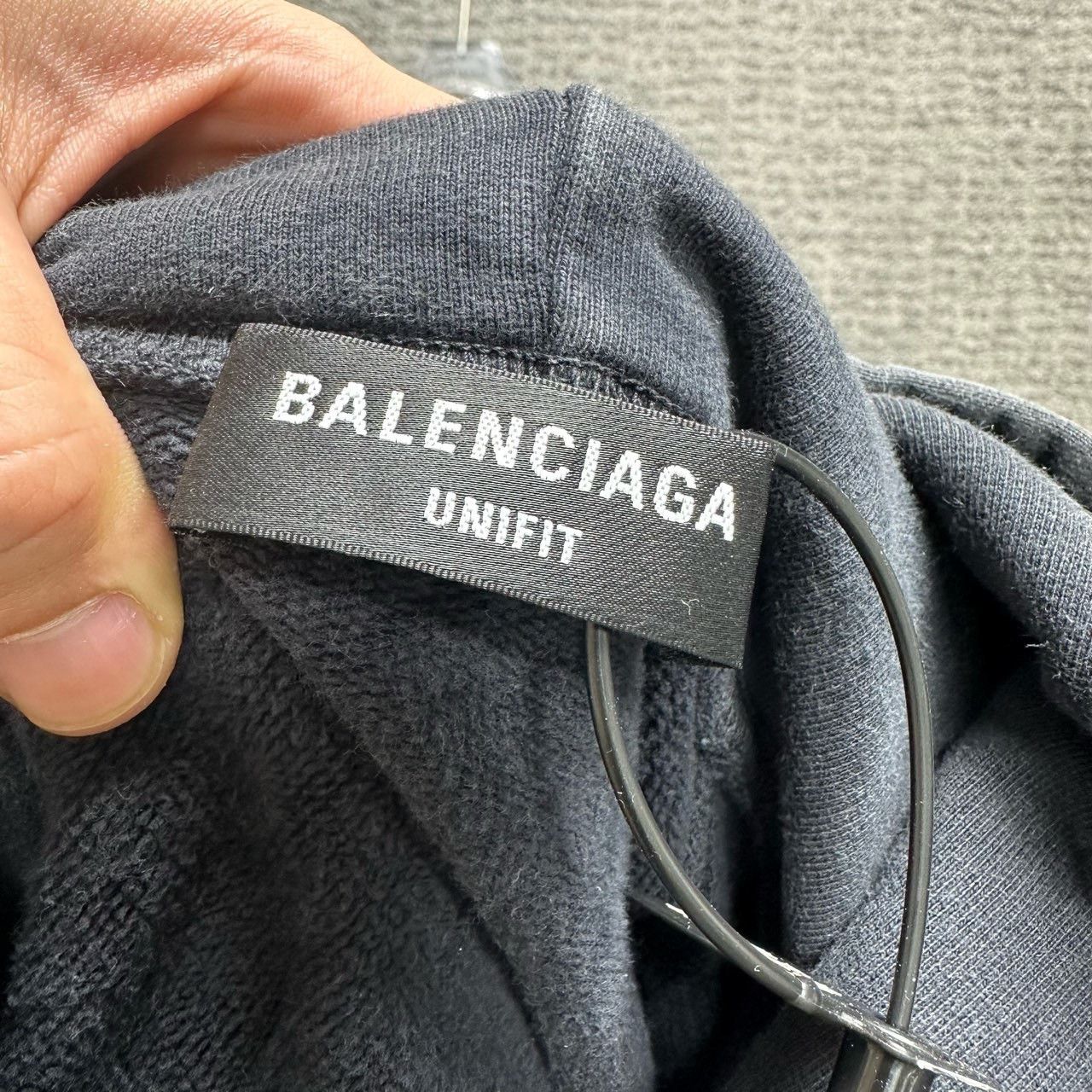 Balenciaga Balenciaga Strikethrough Tape Logo Washed Gray Hoodie Size US S / EU 44-46 / 1 - 3 Thumbnail