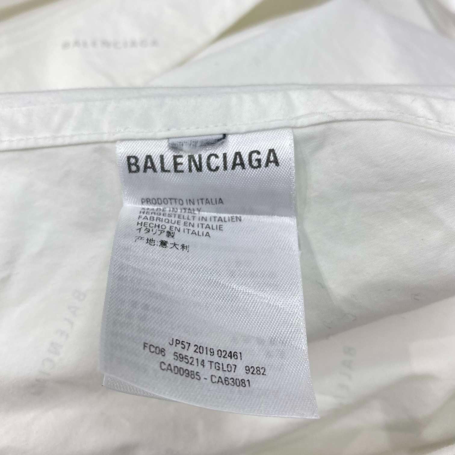 Balenciaga Balenciaga Silver Logo Long-Sleeve Shirt Size US XXS / EU 40 - 4 Thumbnail