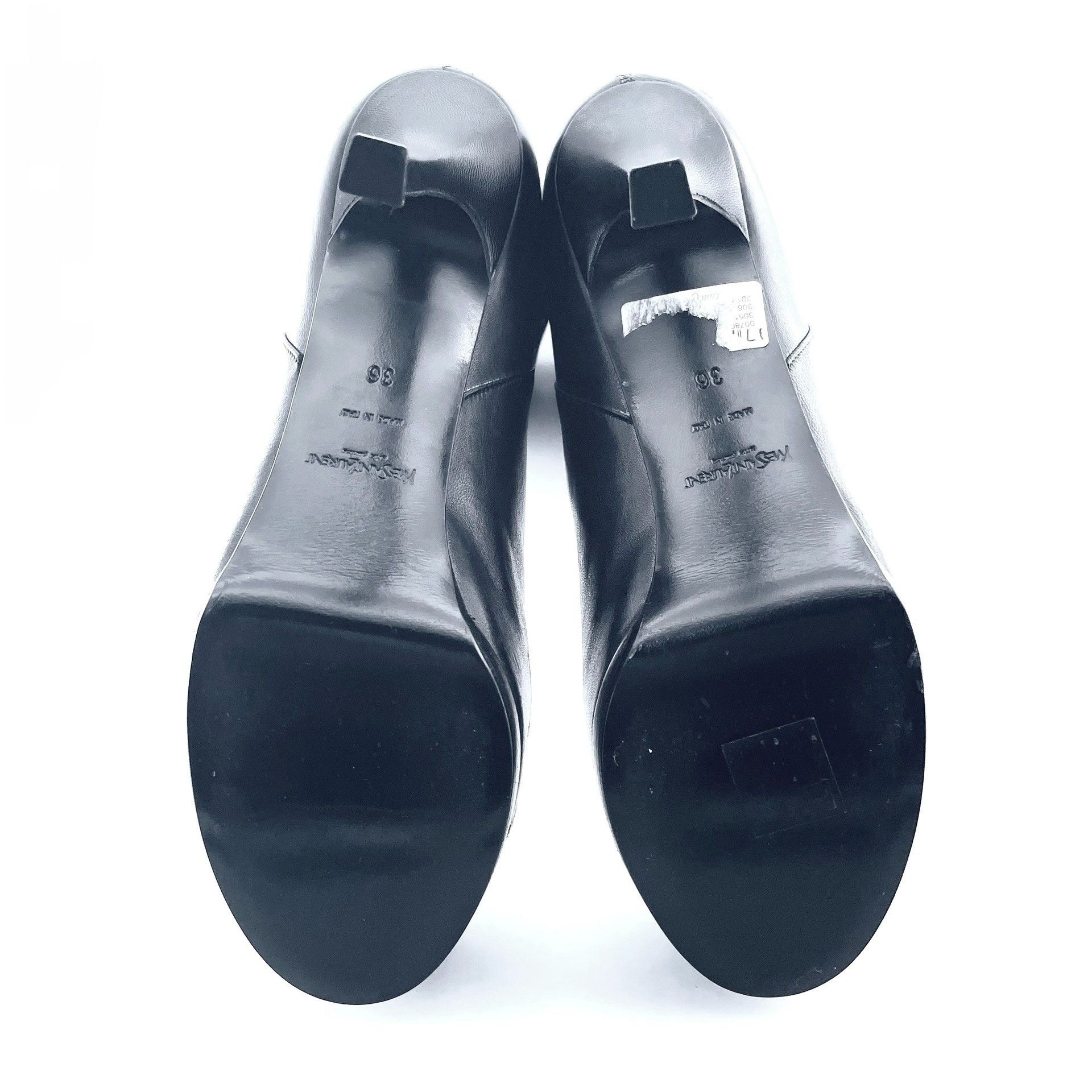 Yves Saint Laurent YSL Black High-Heel Short Boots Size US 5 / IT 35 - 5 Thumbnail