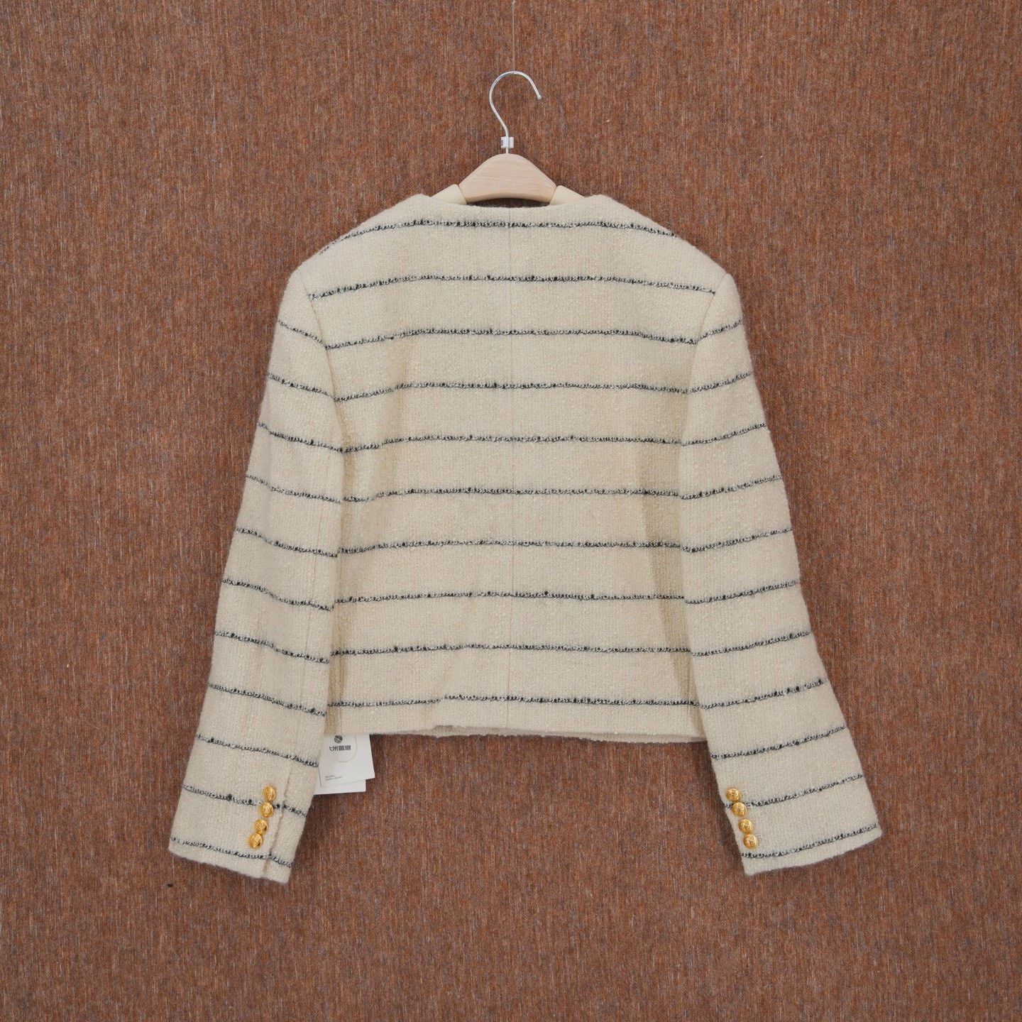 Celine CELINE Striped Button Round Neck Jacket Size S / US 4 / IT 40 - 2 Thumbnail