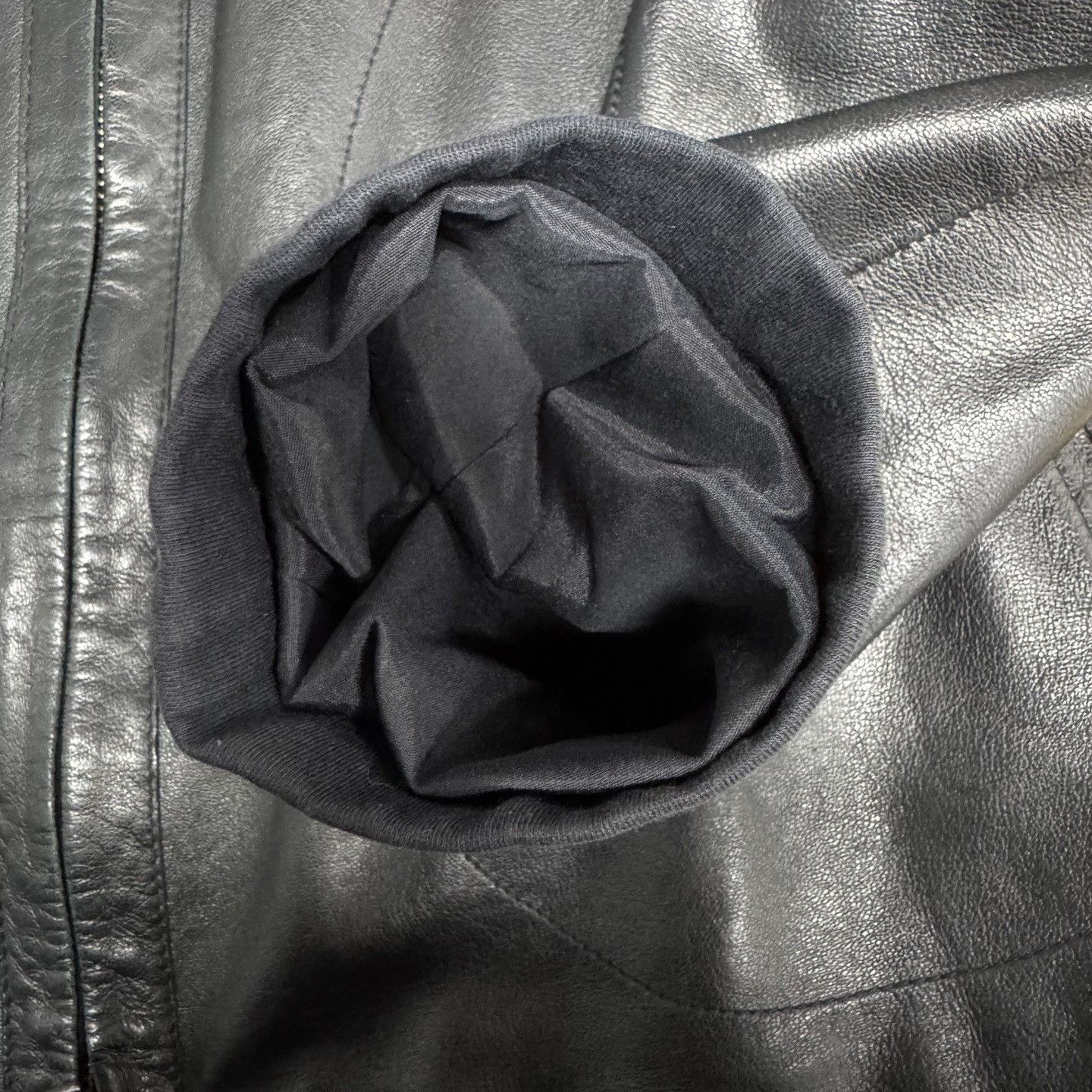 Armani Armani Black Stand Collar Leather Jacket Size US M / EU 48-50 / 2 - 7 Thumbnail