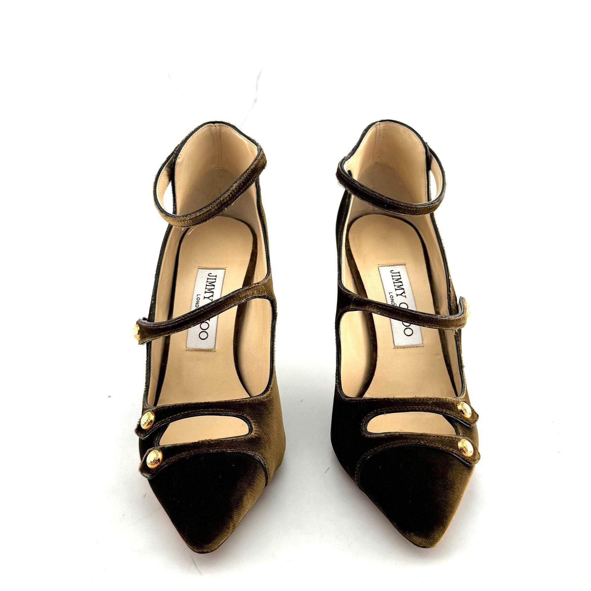 Jimmy Choo Jimmy Choo Suede Stiletto Ankle Strap Heels Size US 6 / IT 36 - 2 Thumbnail