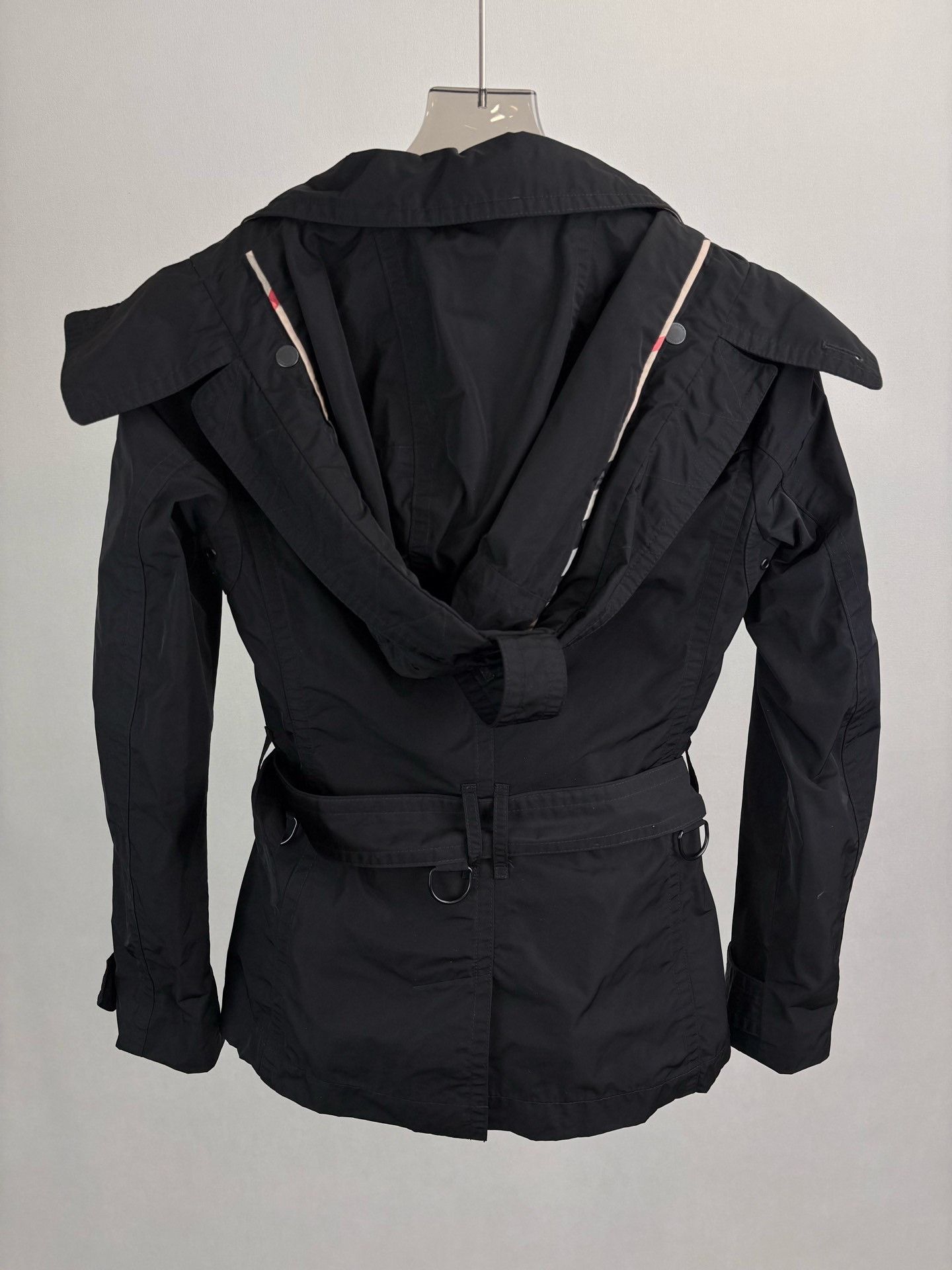 Burberry Burberry Black Short Nylon Trench Coat Size XXS / US 00 / IT 34 - 2 Thumbnail