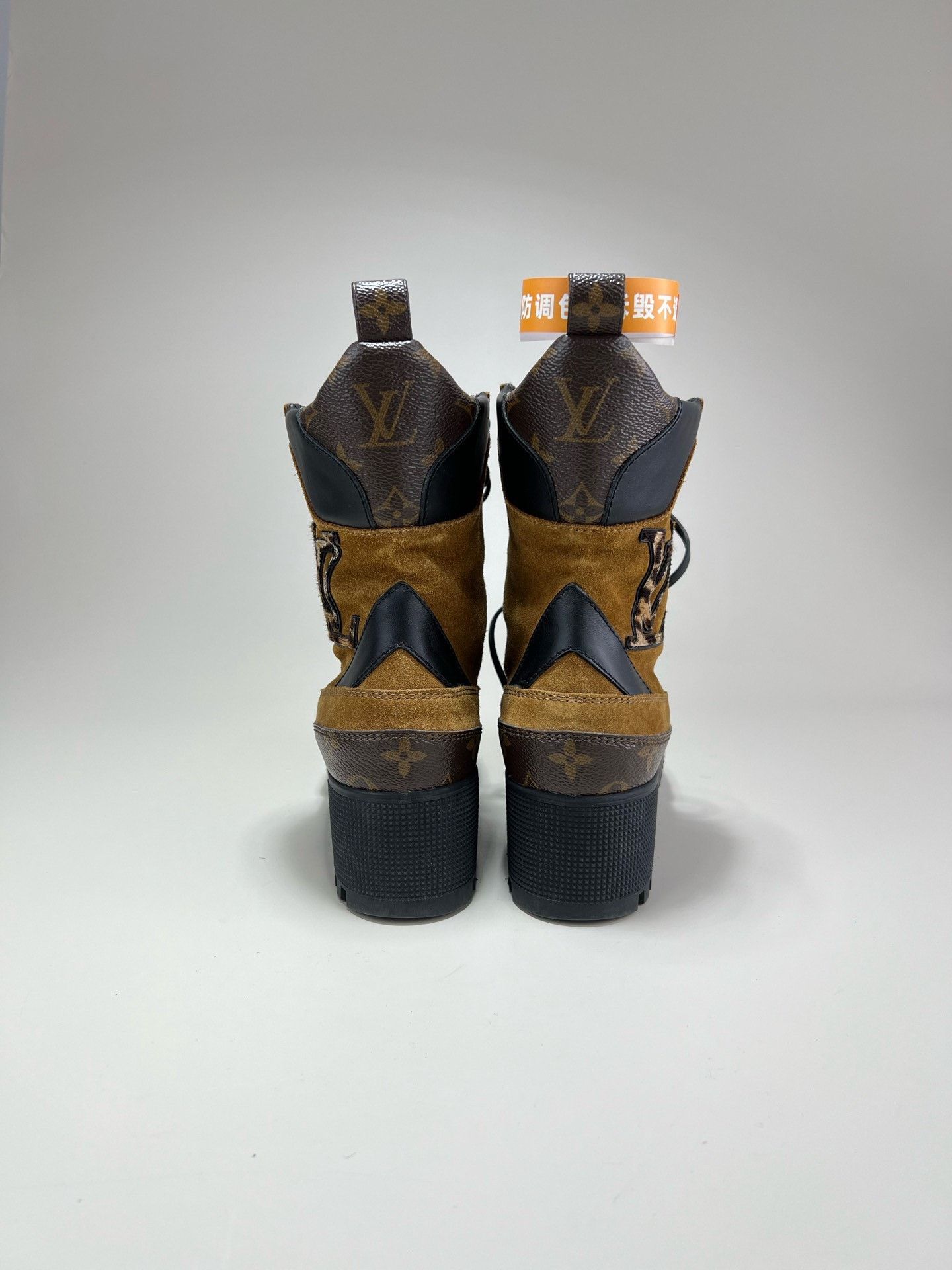 Louis Vuitton Louis Vuitton Brown Suede Leopard Martin Boots Size US 6.5 / IT 36.5 - 3 Thumbnail
